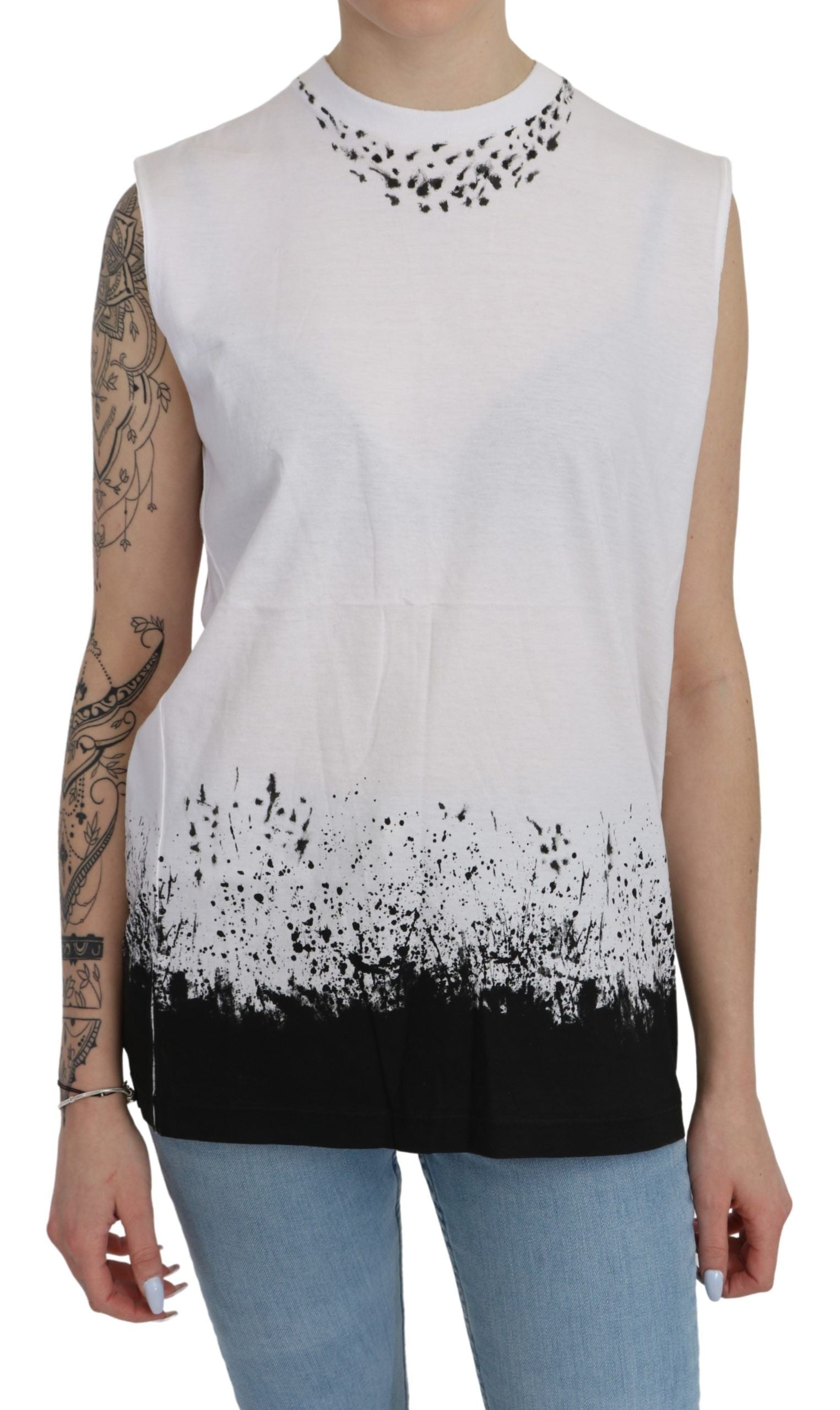 Débardeur DSQUARED2 sans manches blanc