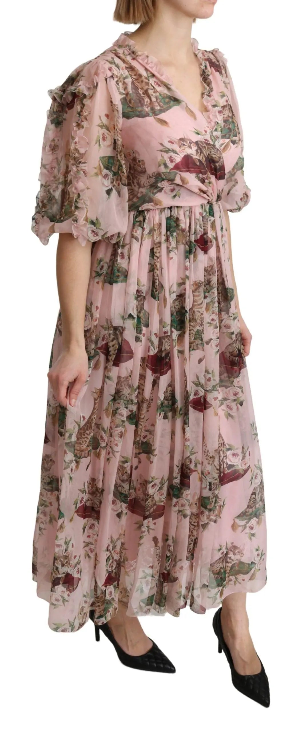 Robe Dolce & Gabbana A-line rose Dolce & Gabbana