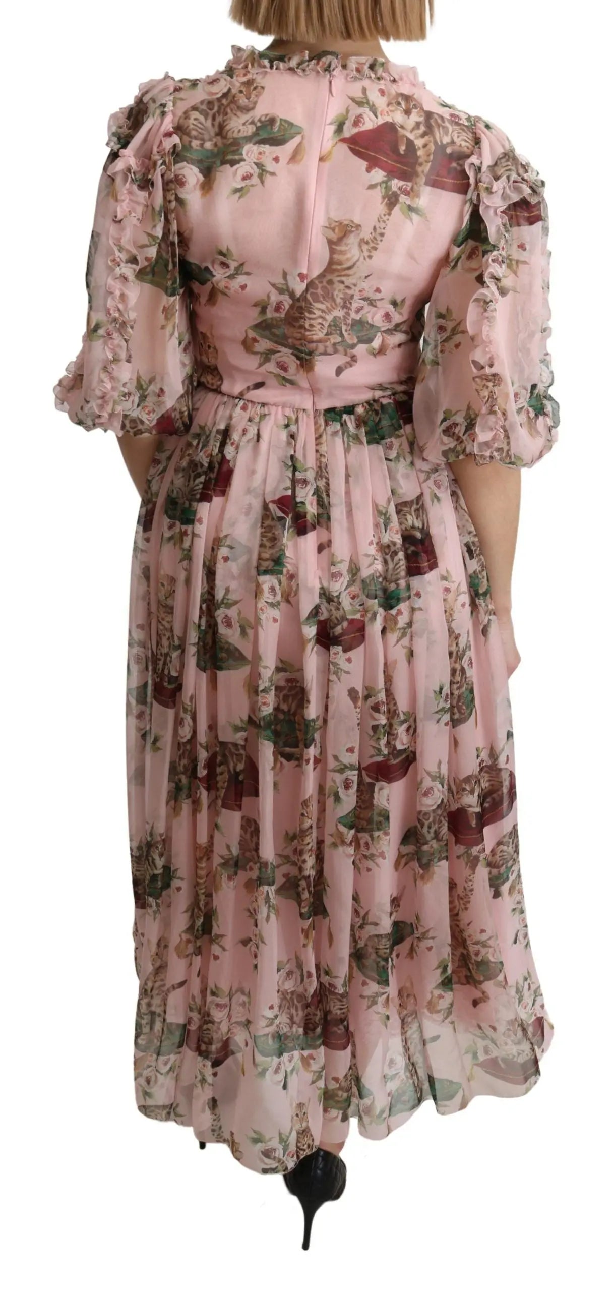 Robe Dolce & Gabbana A-line rose Dolce & Gabbana