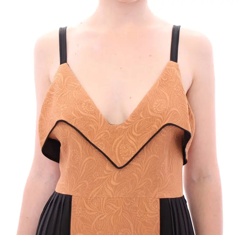 Robe FILOS sans manches bronze et noire FILOS