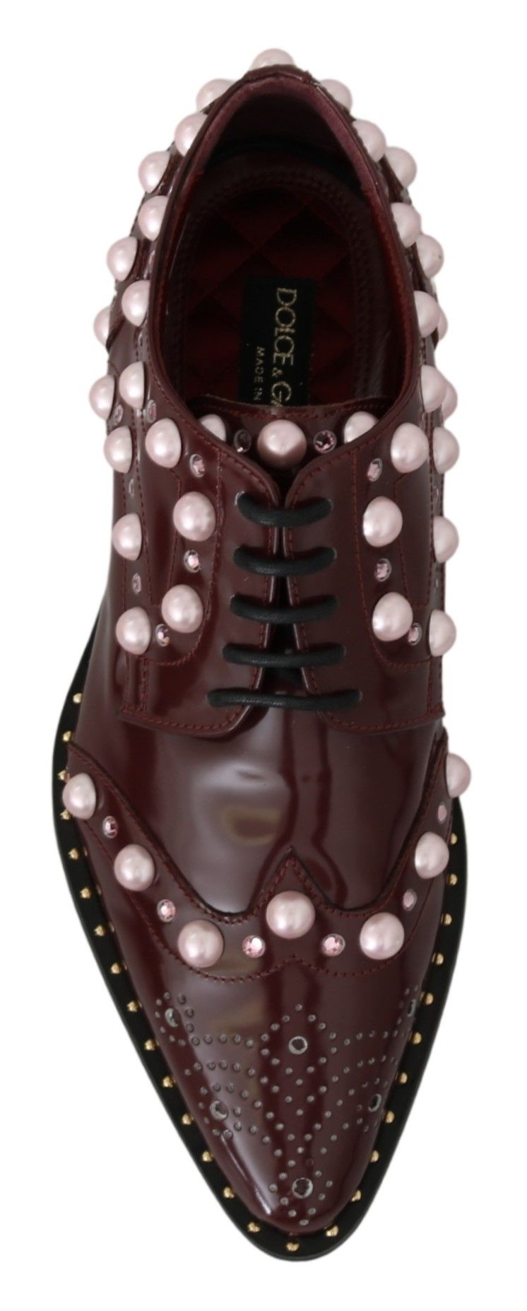 Chaussures Dolce & Gabbana en cuir bordeaux