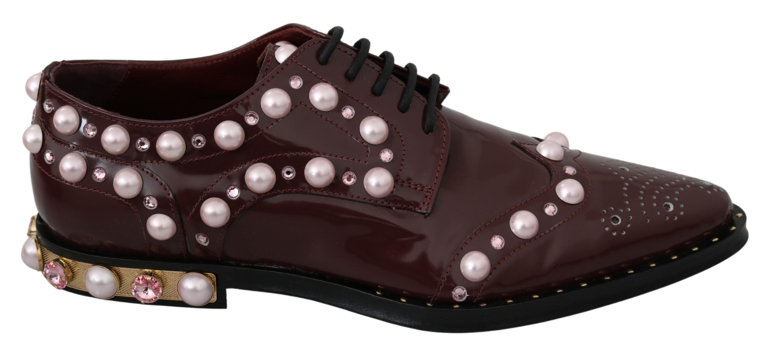 Chaussures Dolce & Gabbana en cuir bordeaux