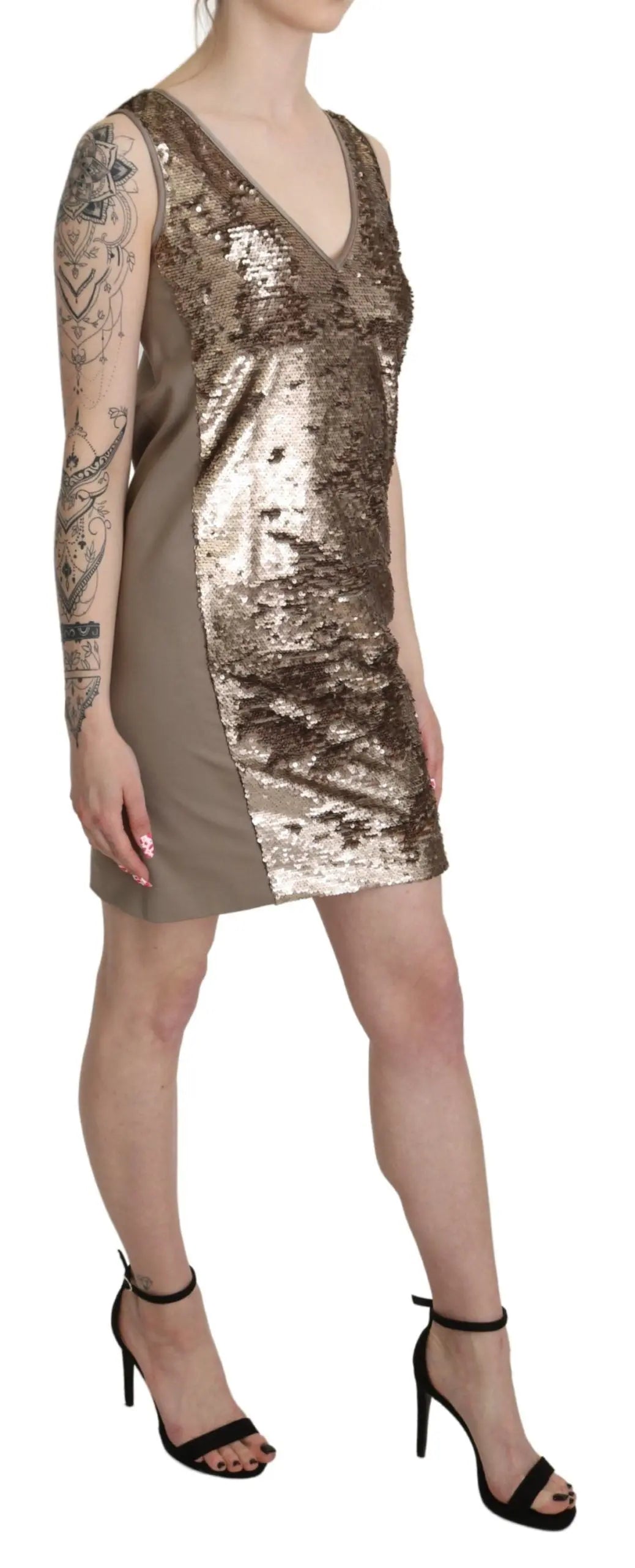 Robe LIU JO V-neck bronzée Liu Jo