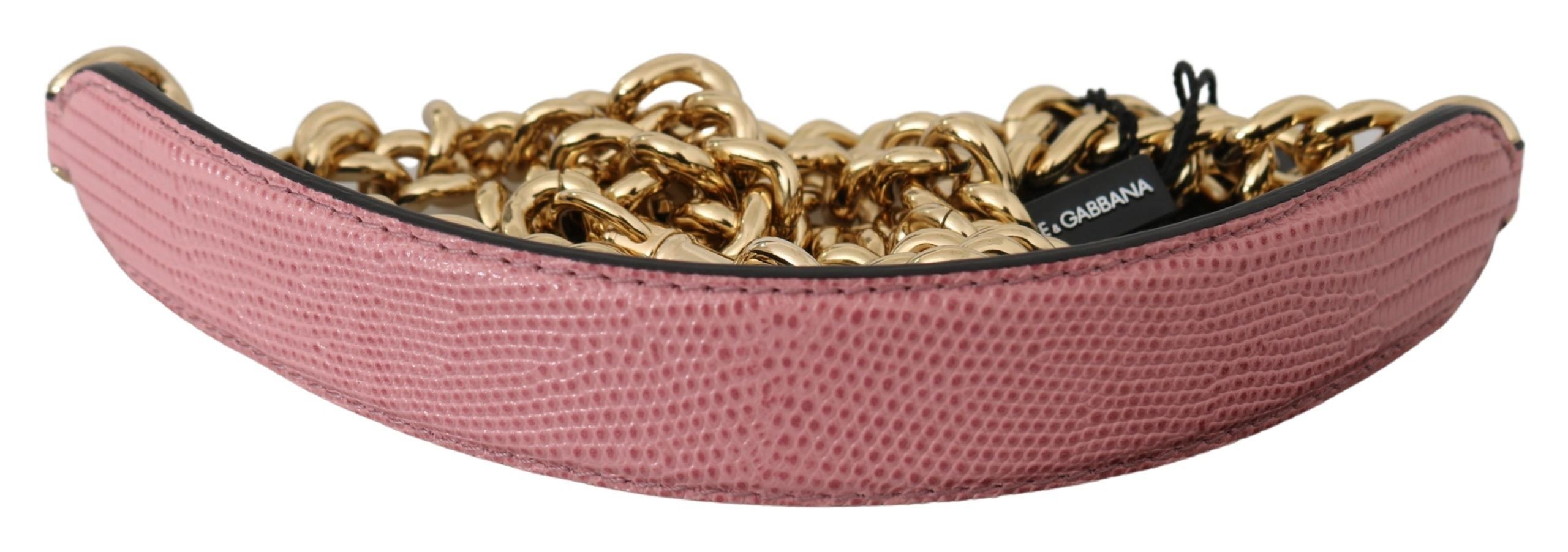Bandoulière Dolce & Gabbana rose dorée