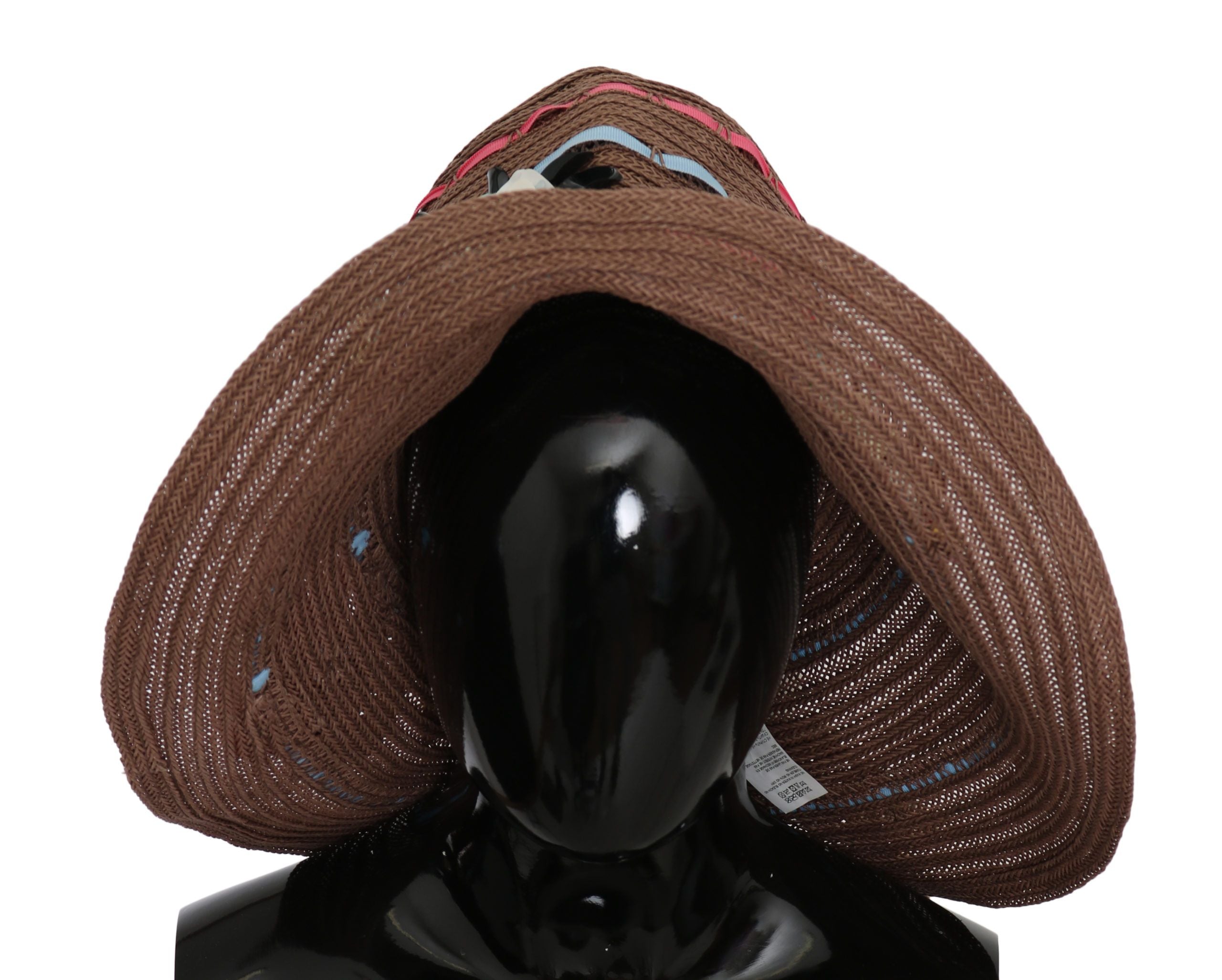 Chapeau Dolce & Gabbana floppy brun fleuri