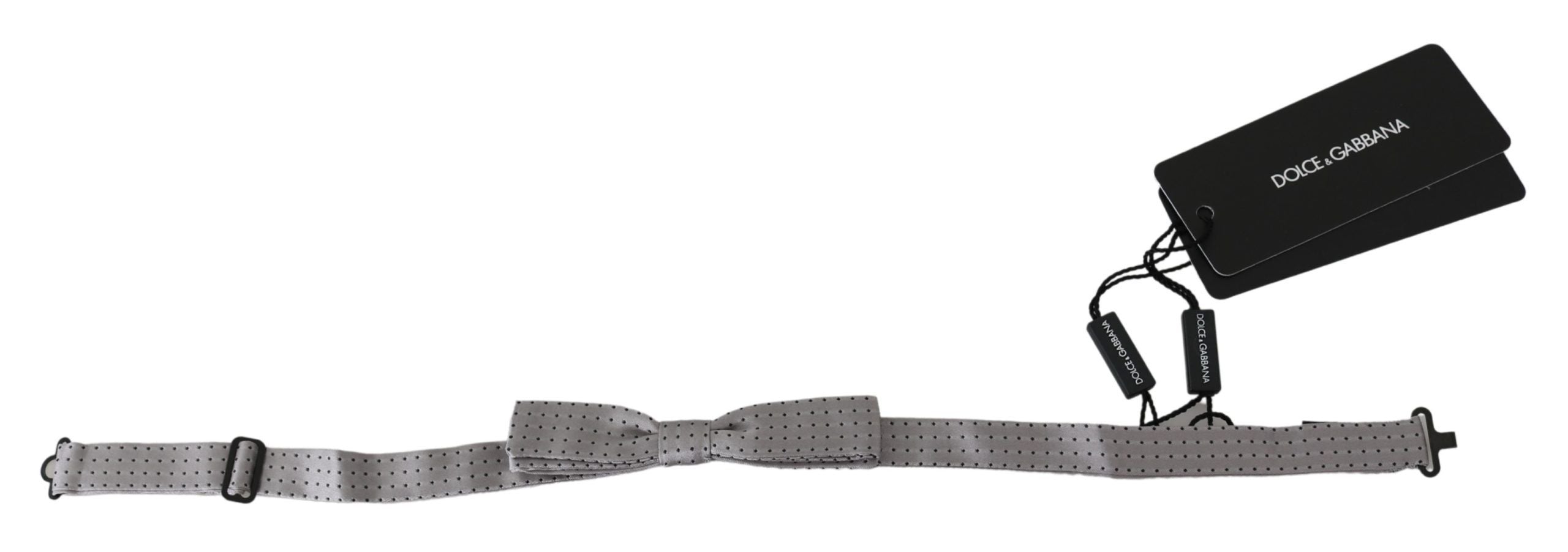 Nœud papillon Dolce & Gabbana gris à pois