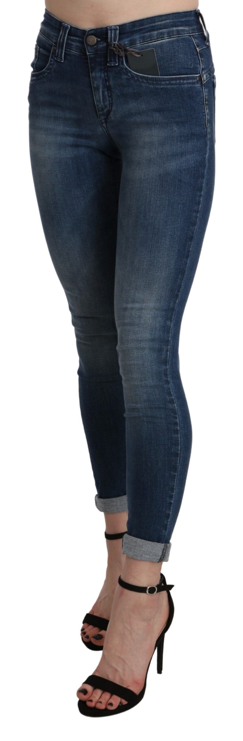 Jeans Ermanno Scervino taille haute bleus