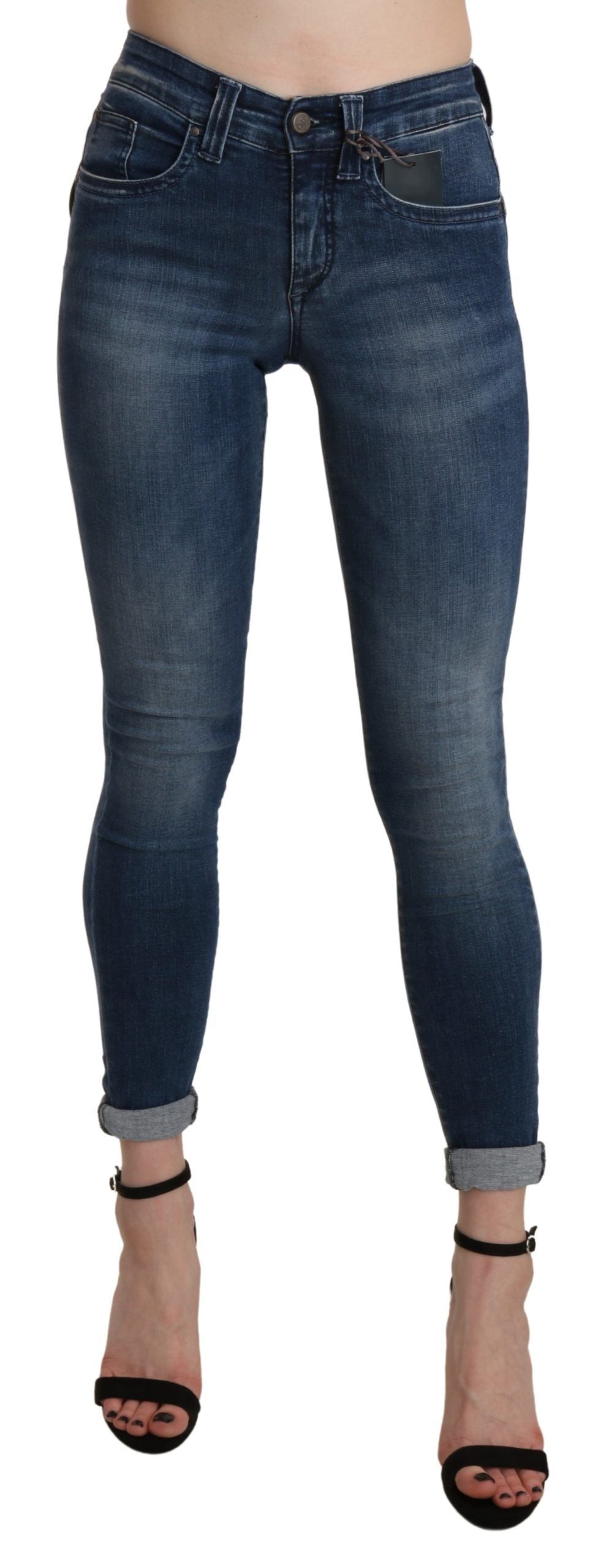 Jeans Ermanno Scervino taille haute bleus