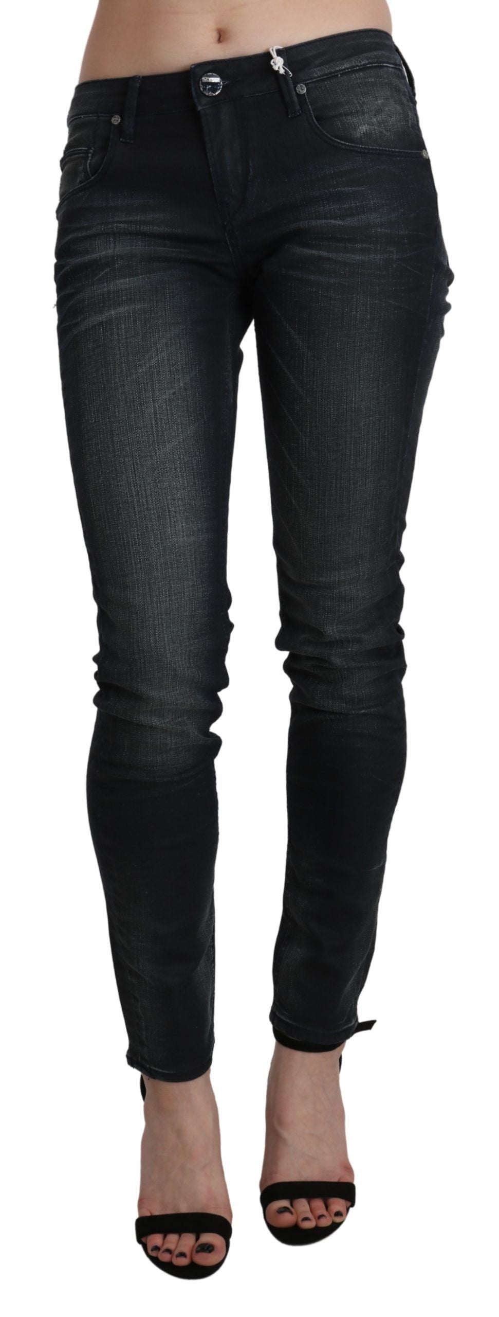 Pantalon Acht Black Washed skinny noir