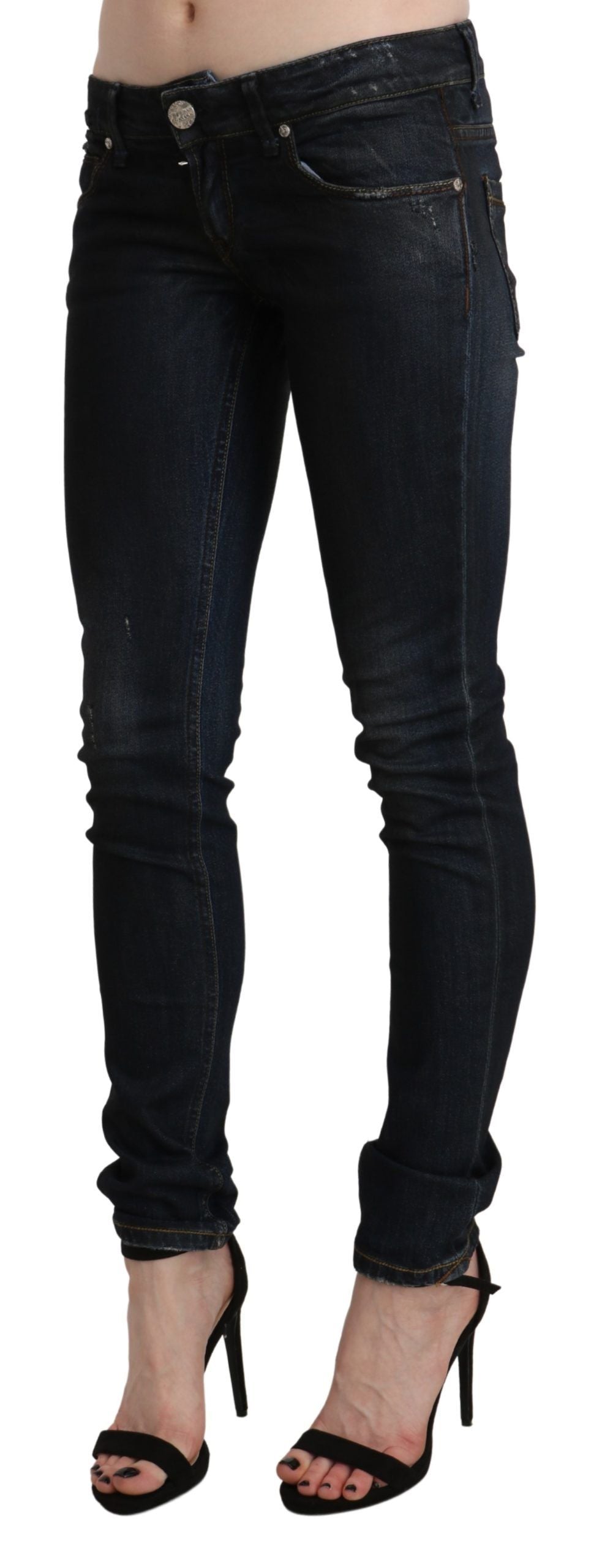 Jeans ACHT Black Washed skinny noirs