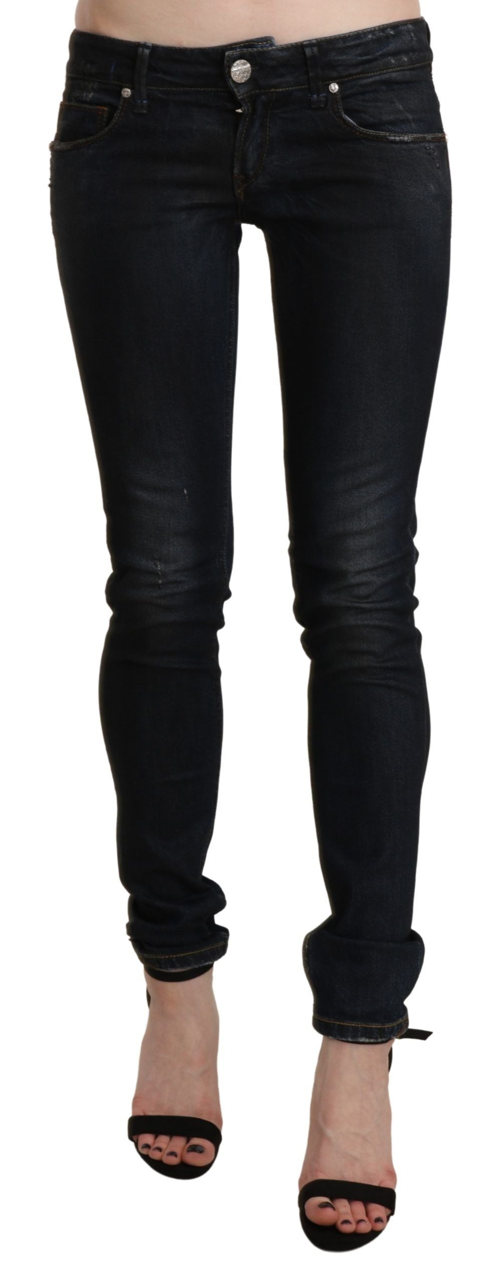 Jeans ACHT Black Washed skinny noirs