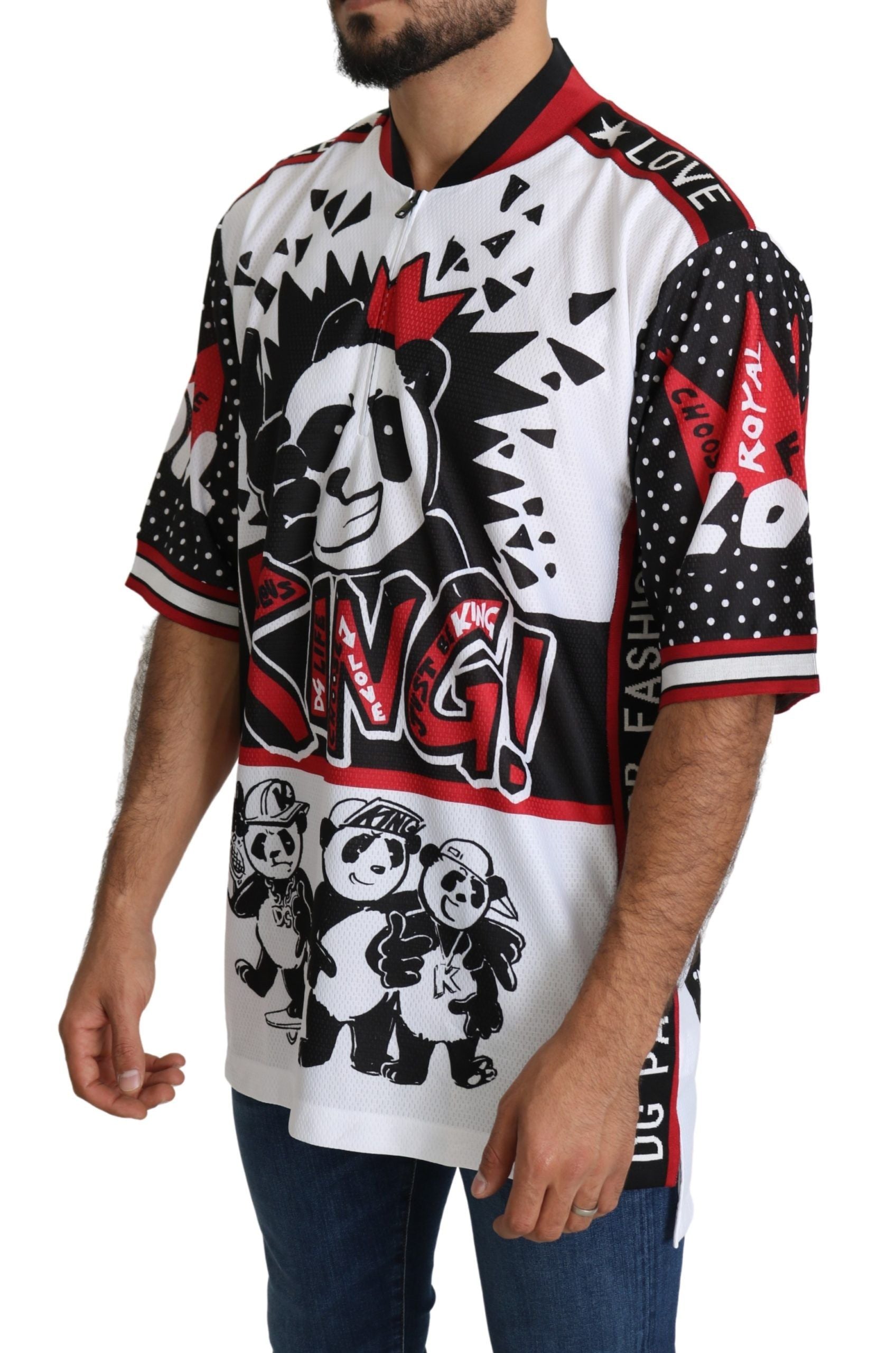T-shirt Dolce & Gabbana King Panda blanc