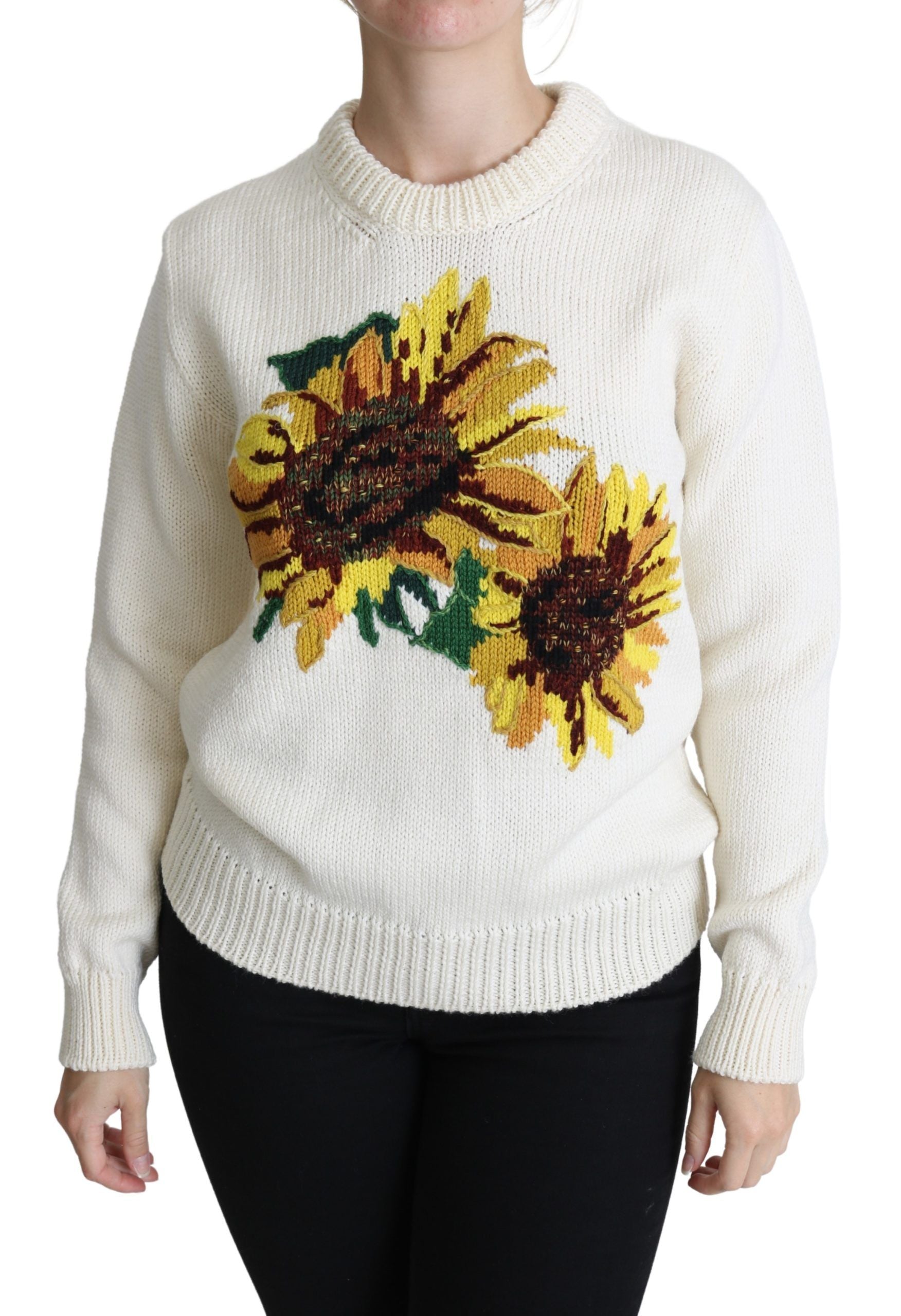 Pull Dolce & Gabbana Sunflower blanc