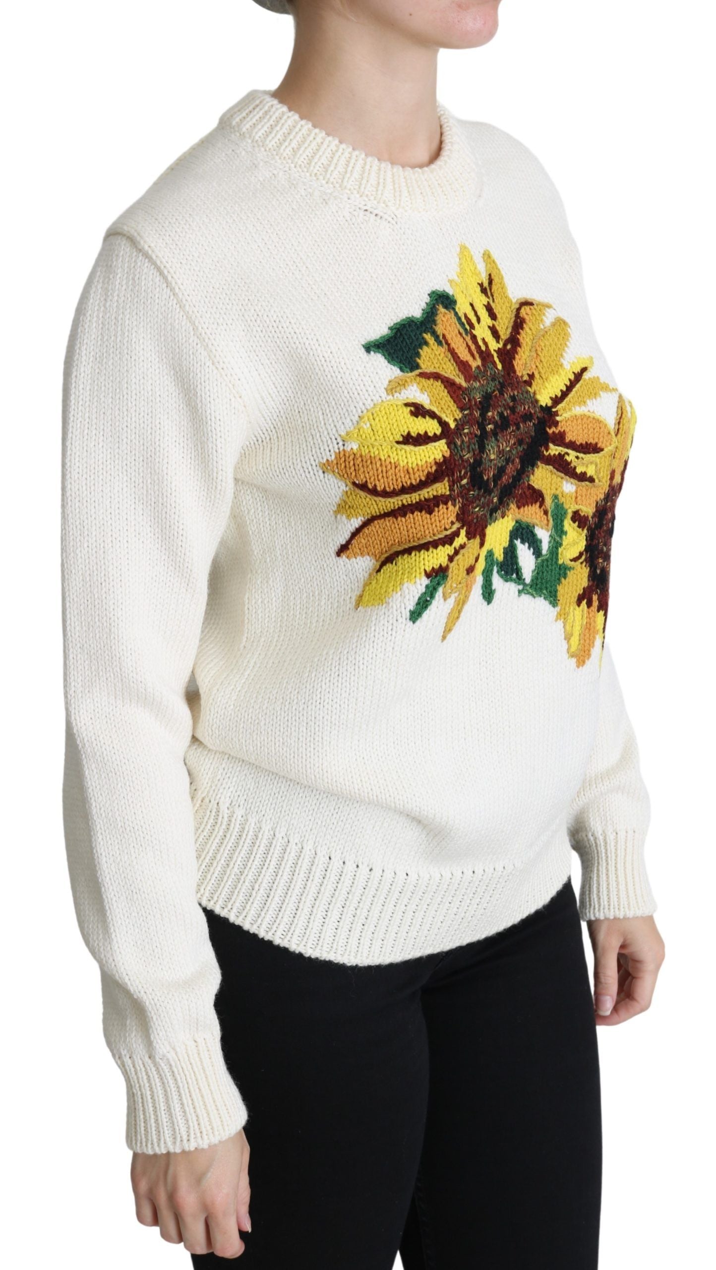 Pull Dolce & Gabbana Sunflower blanc