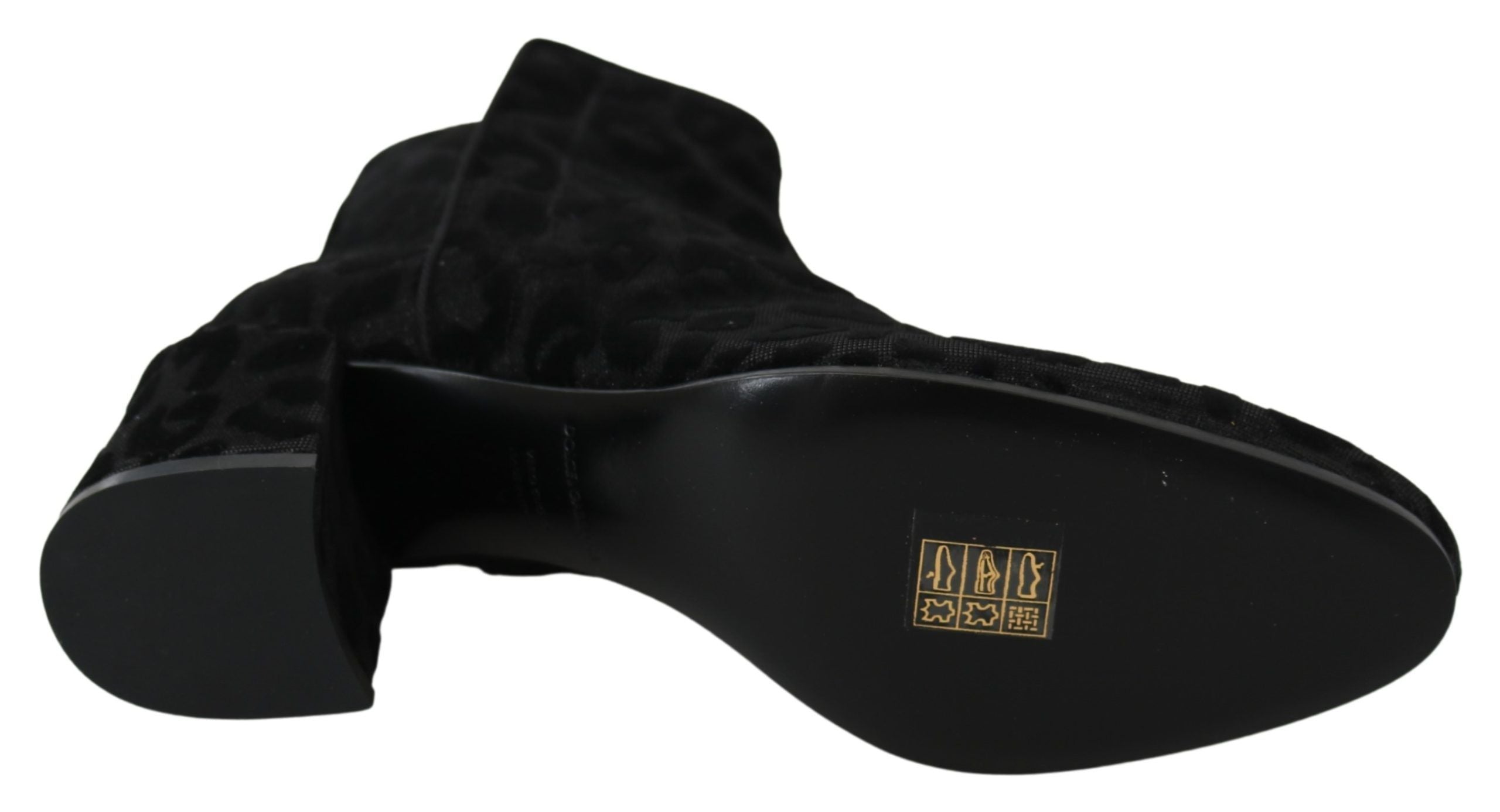 Bottines Dolce & Gabbana noires léopard
