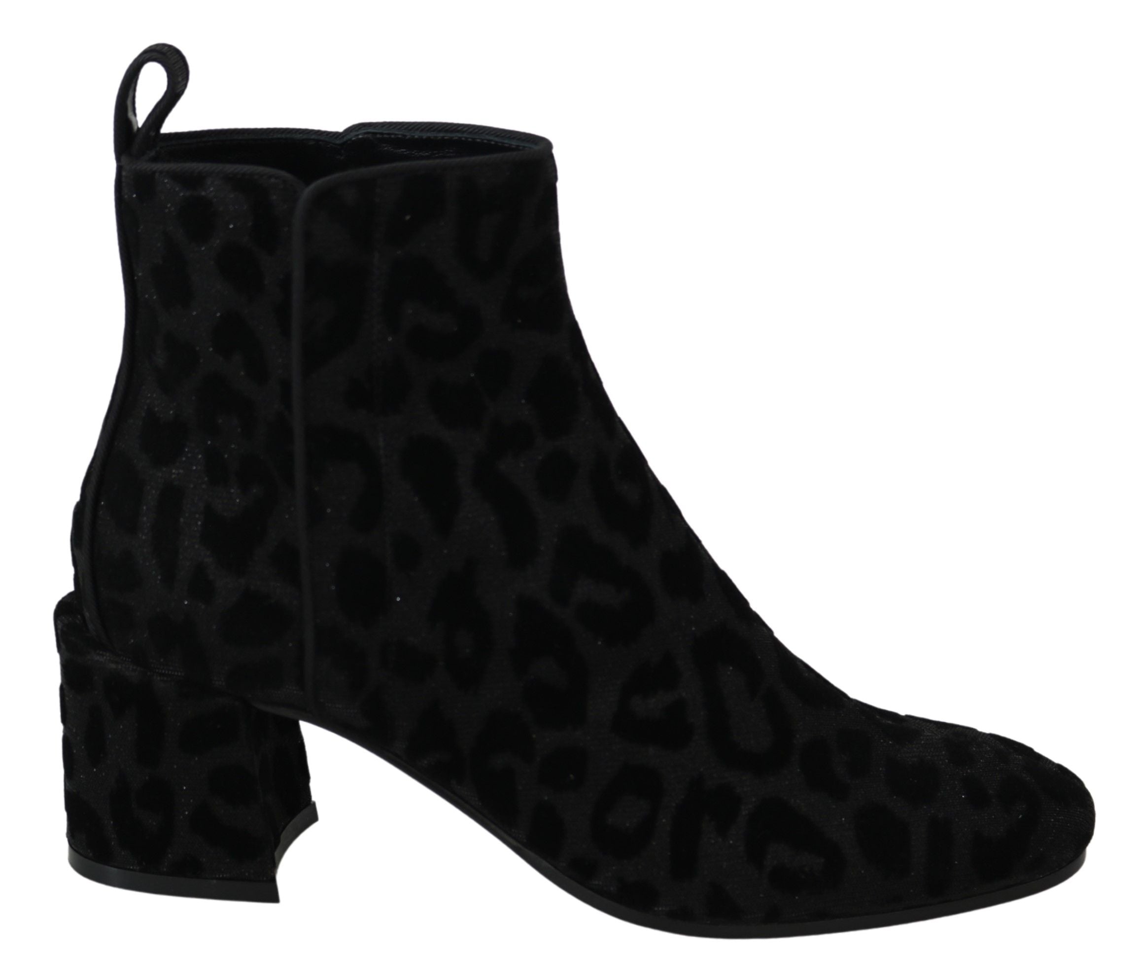 Bottines Dolce & Gabbana noires léopard