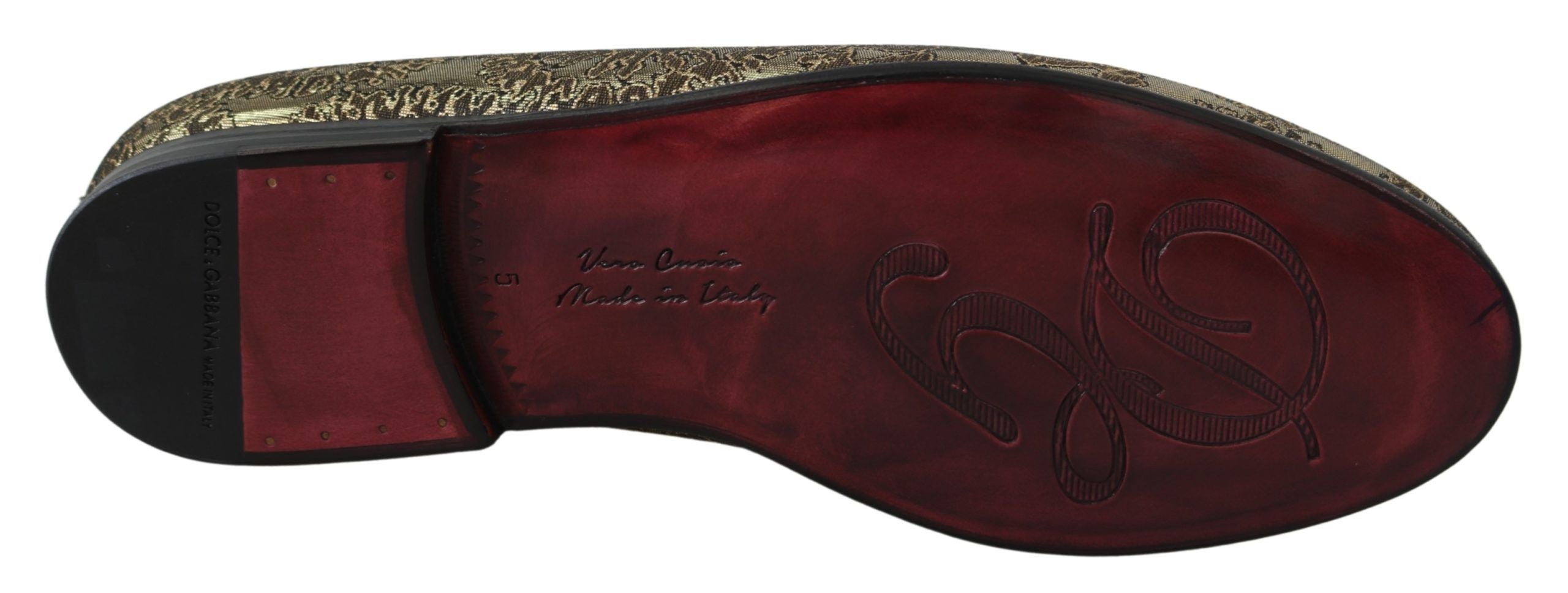 Loafers Dolce & Gabbana bordeaux dorés