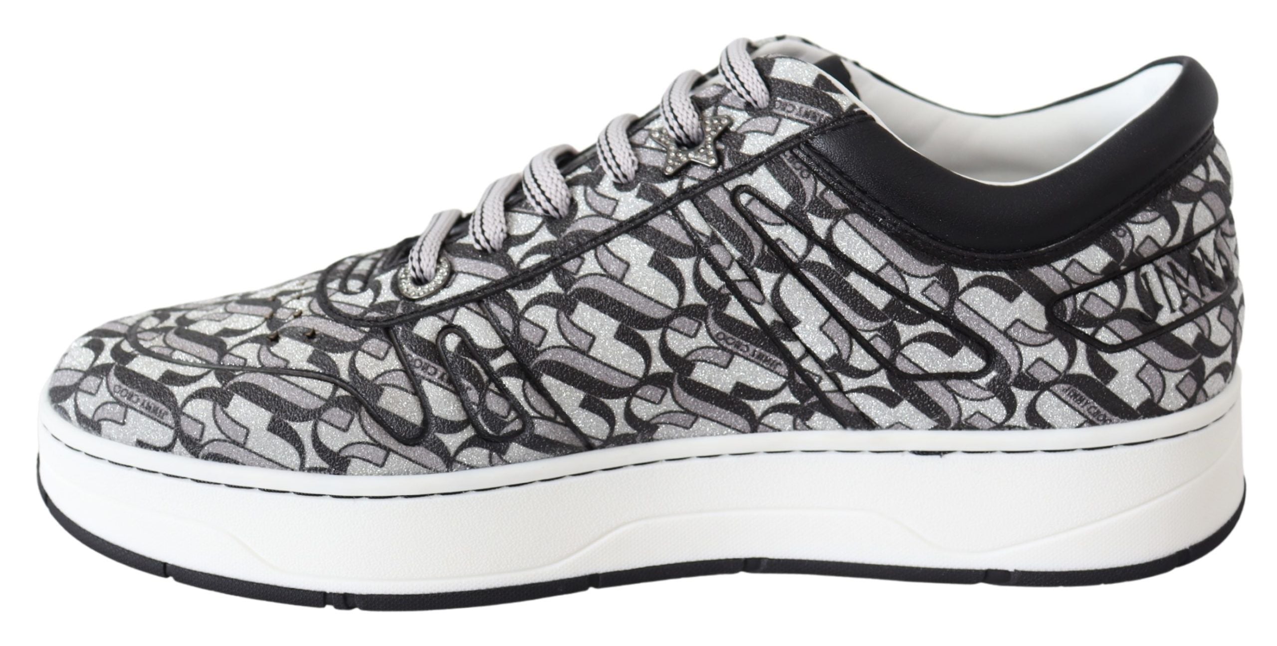 Baskets Jimmy Choo Hawaii/F JLX noires et argentées