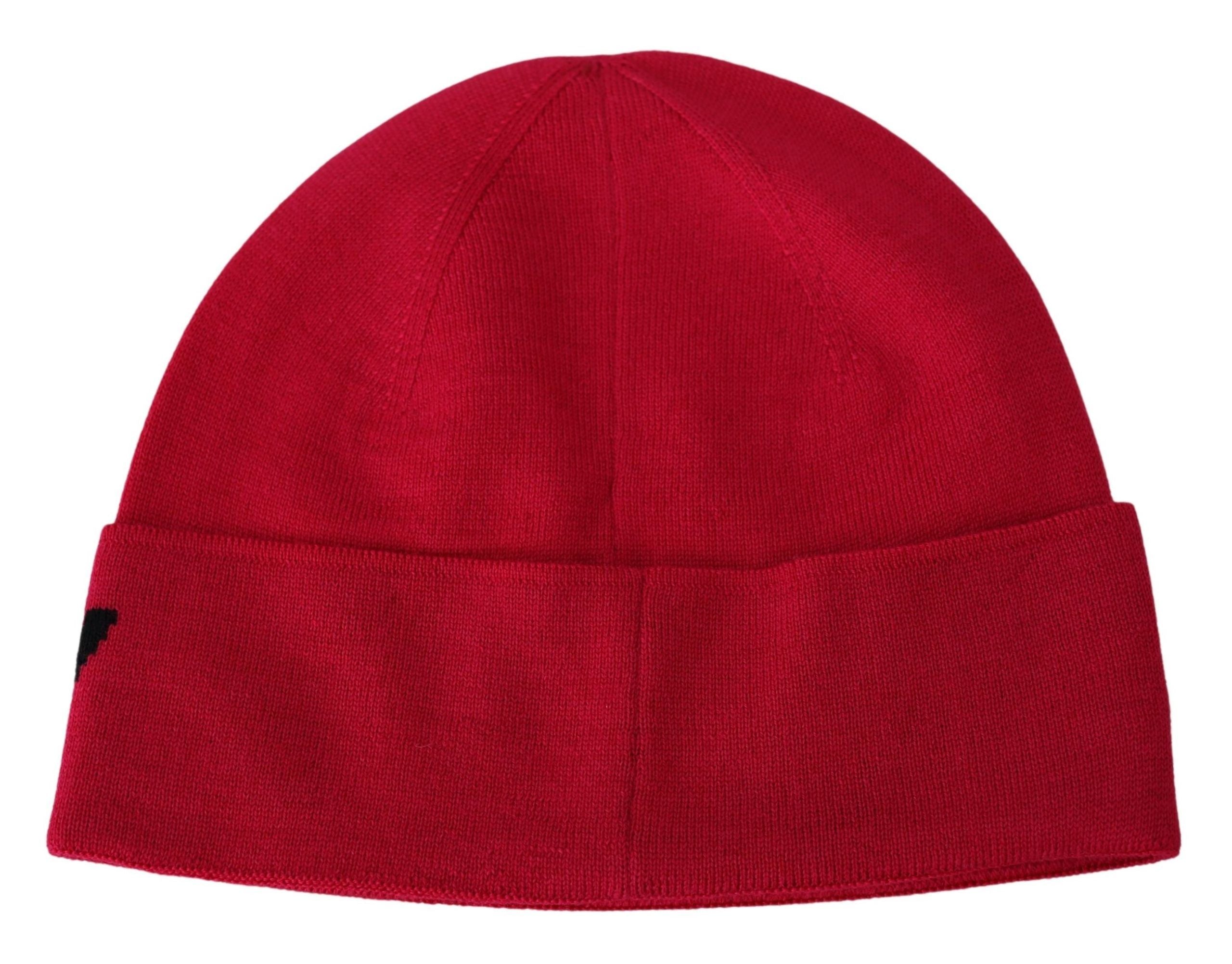 Bonnet Givenchy en laine rouge rose