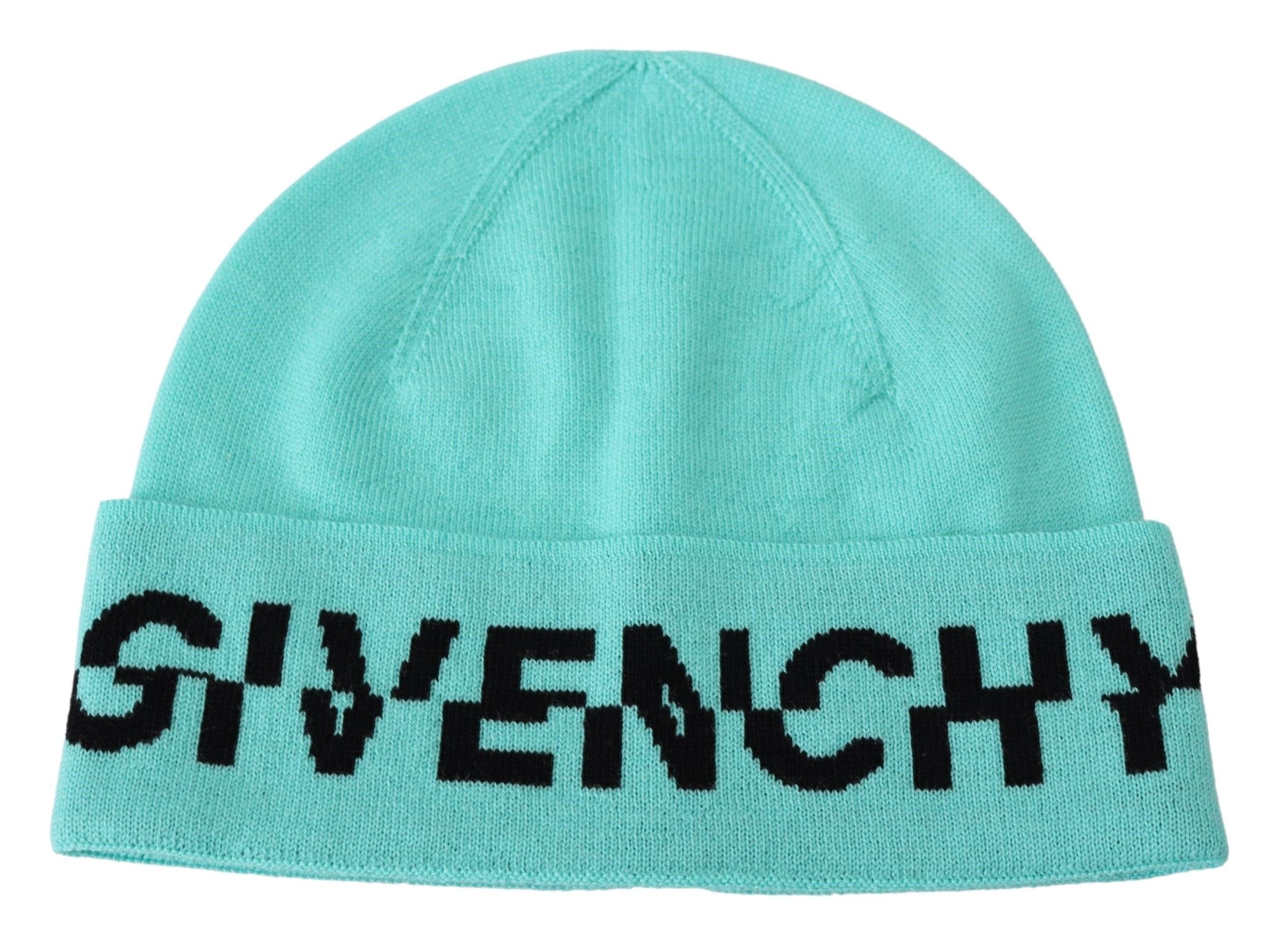 Bonnet Givenchy en laine vert aquamarine