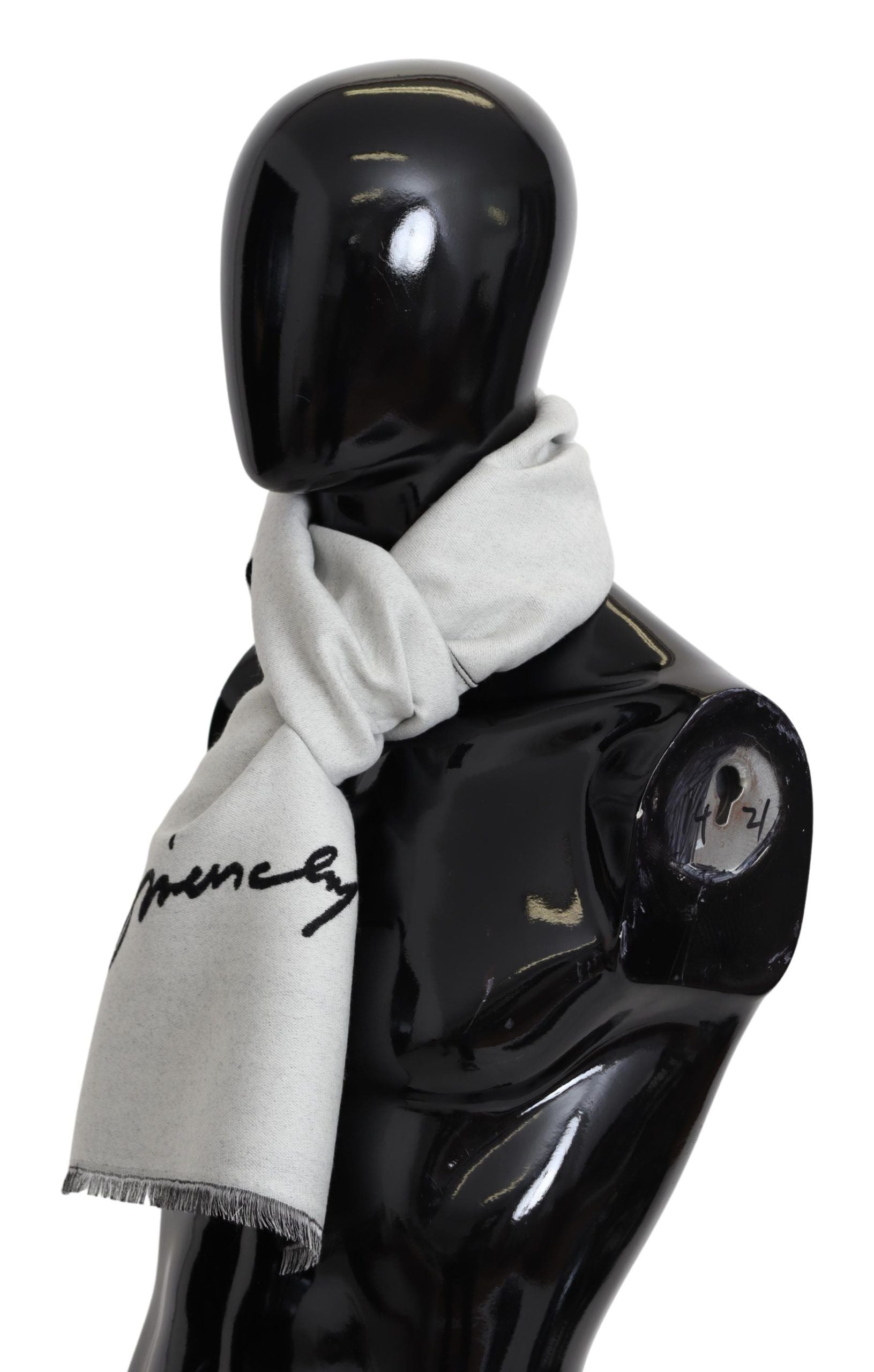 Écharpe Givenchy unisexe noir et blanc