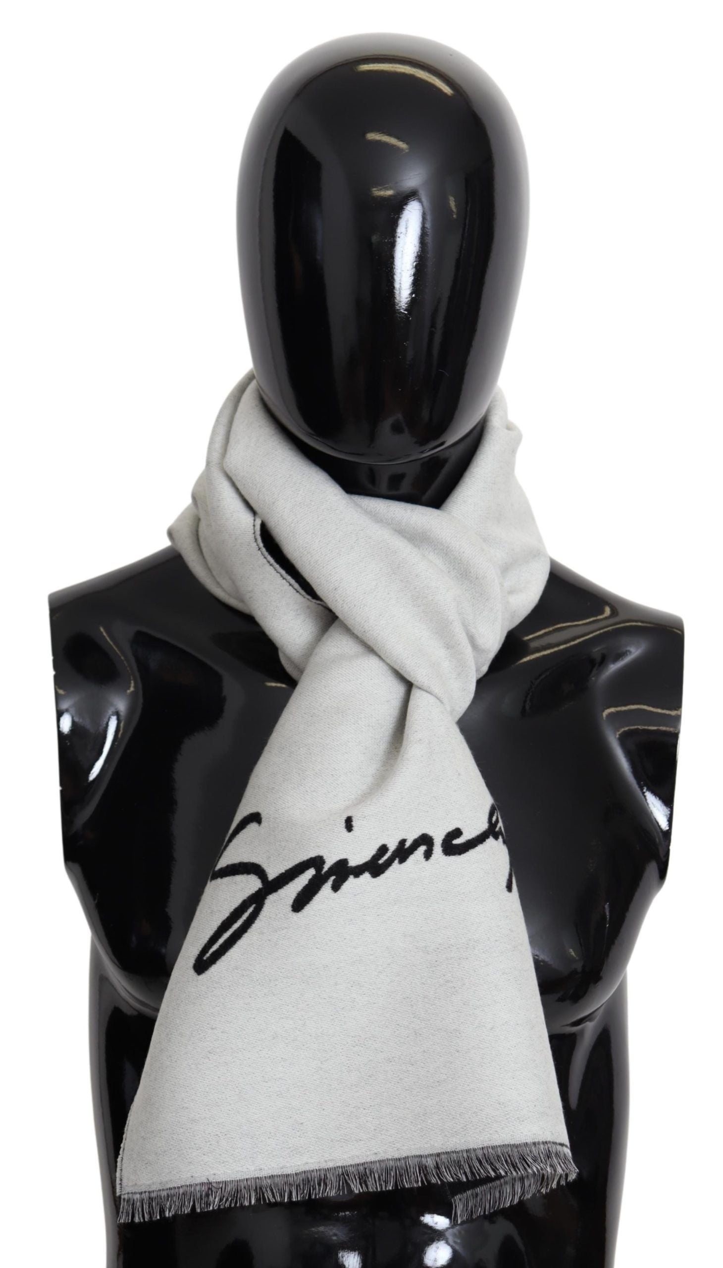 Écharpe Givenchy unisexe noir et blanc