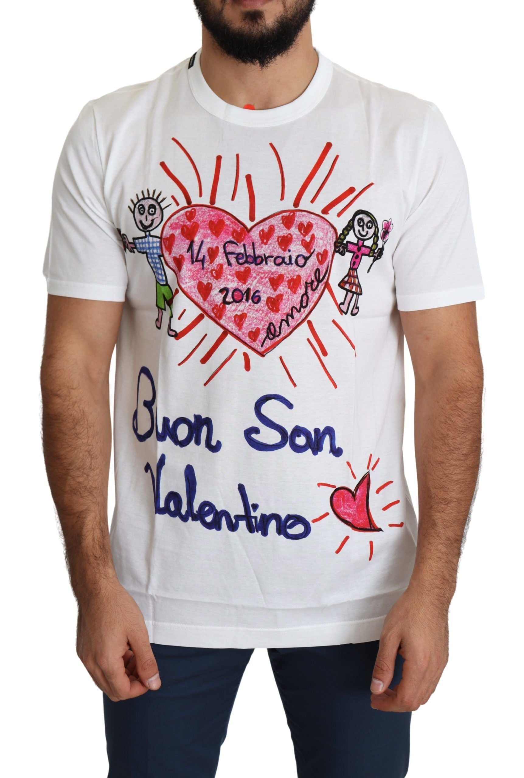 T-shirt Dolce & Gabbana avec cœurs blancs