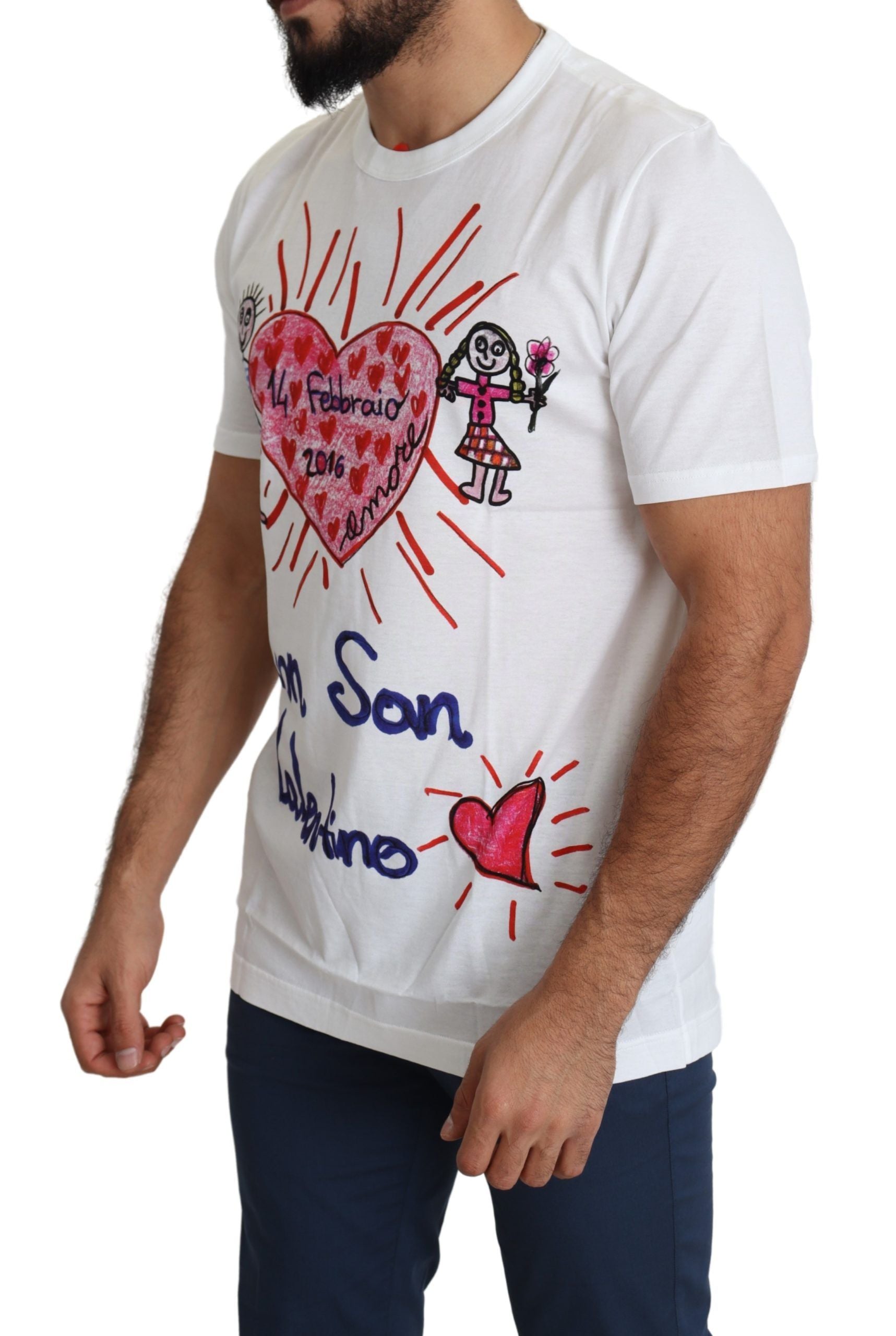 T-shirt Dolce & Gabbana avec cœurs blancs