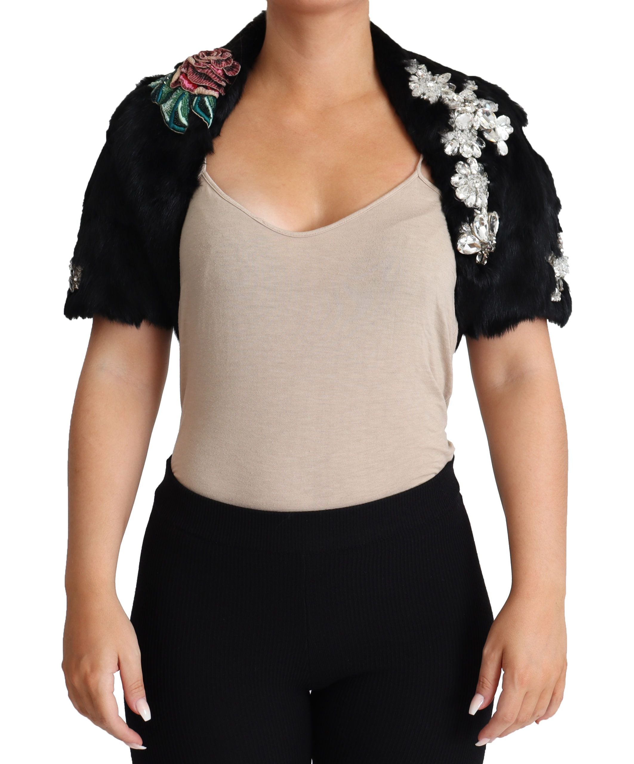 Manteau Dolce & Gabbana cropped noir