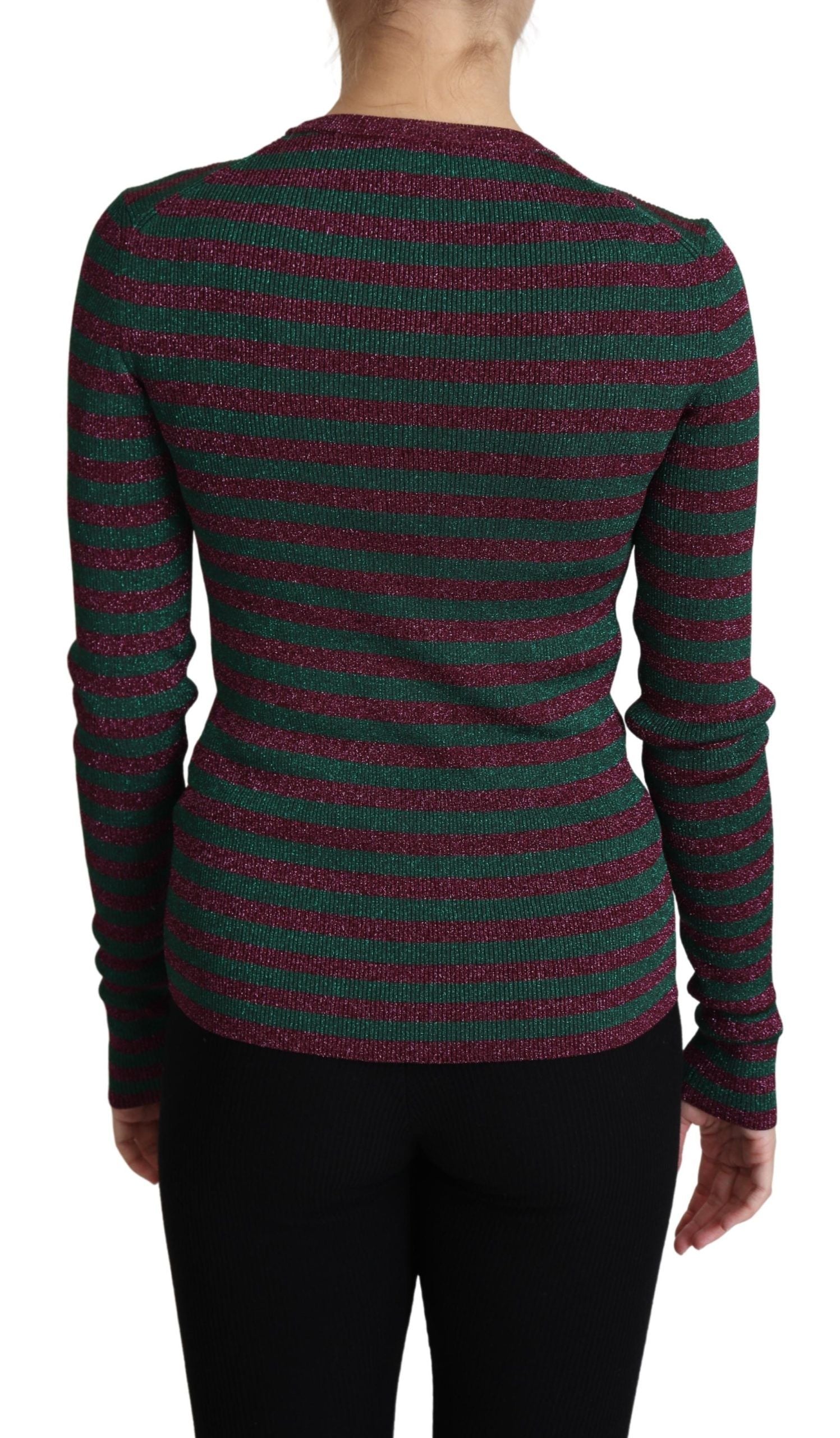 Pull Dolce & Gabbana crewneck maron et vert