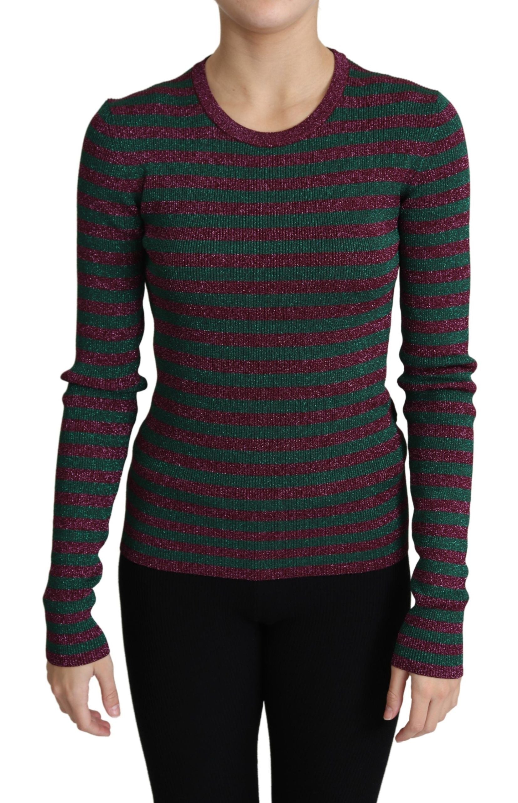 Pull Dolce & Gabbana crewneck maron et vert