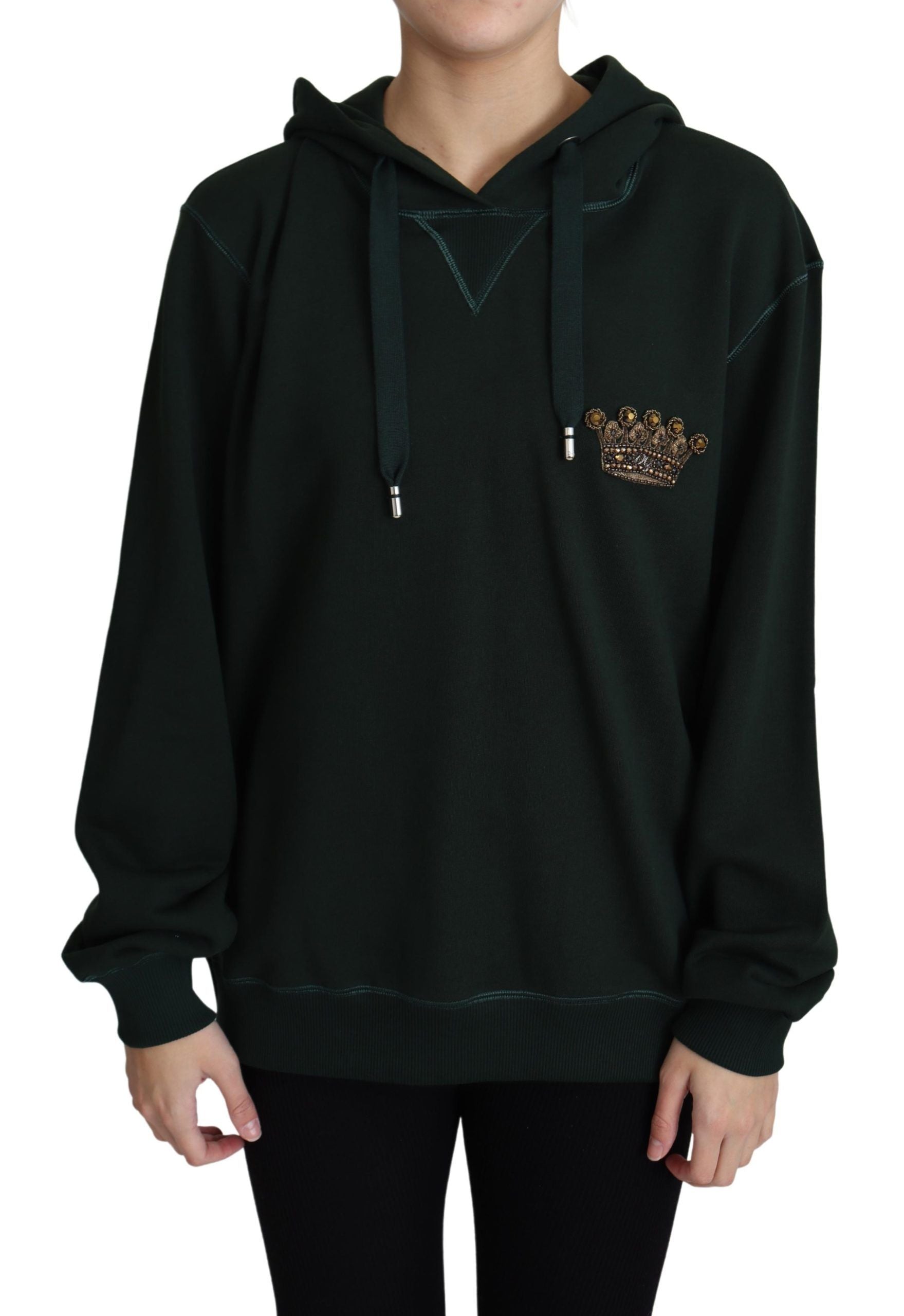 Hoodie Dolce & Gabbana avec couronne vert foncé