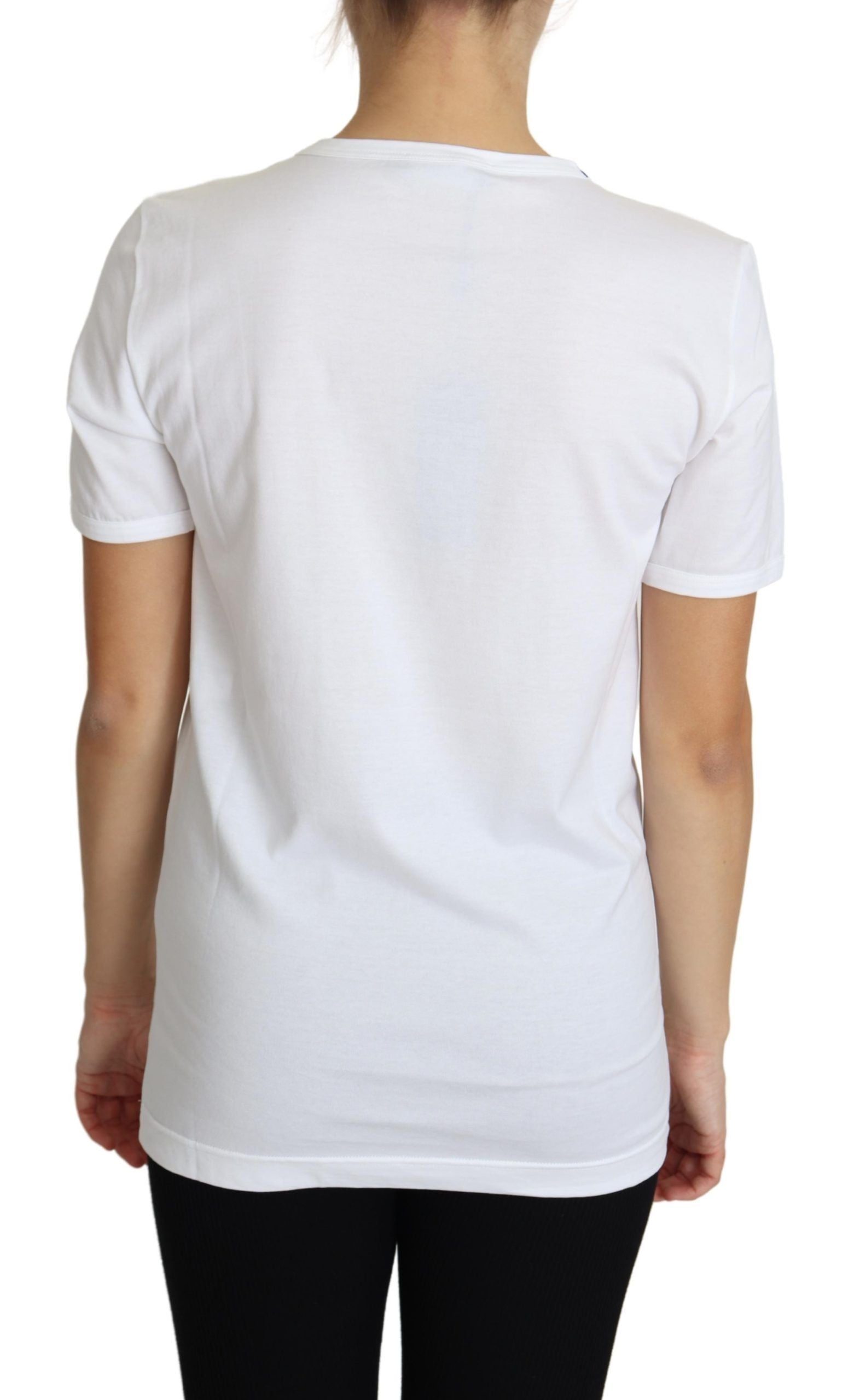 T-shirt Dolce & Gabbana avec cristaux blancs