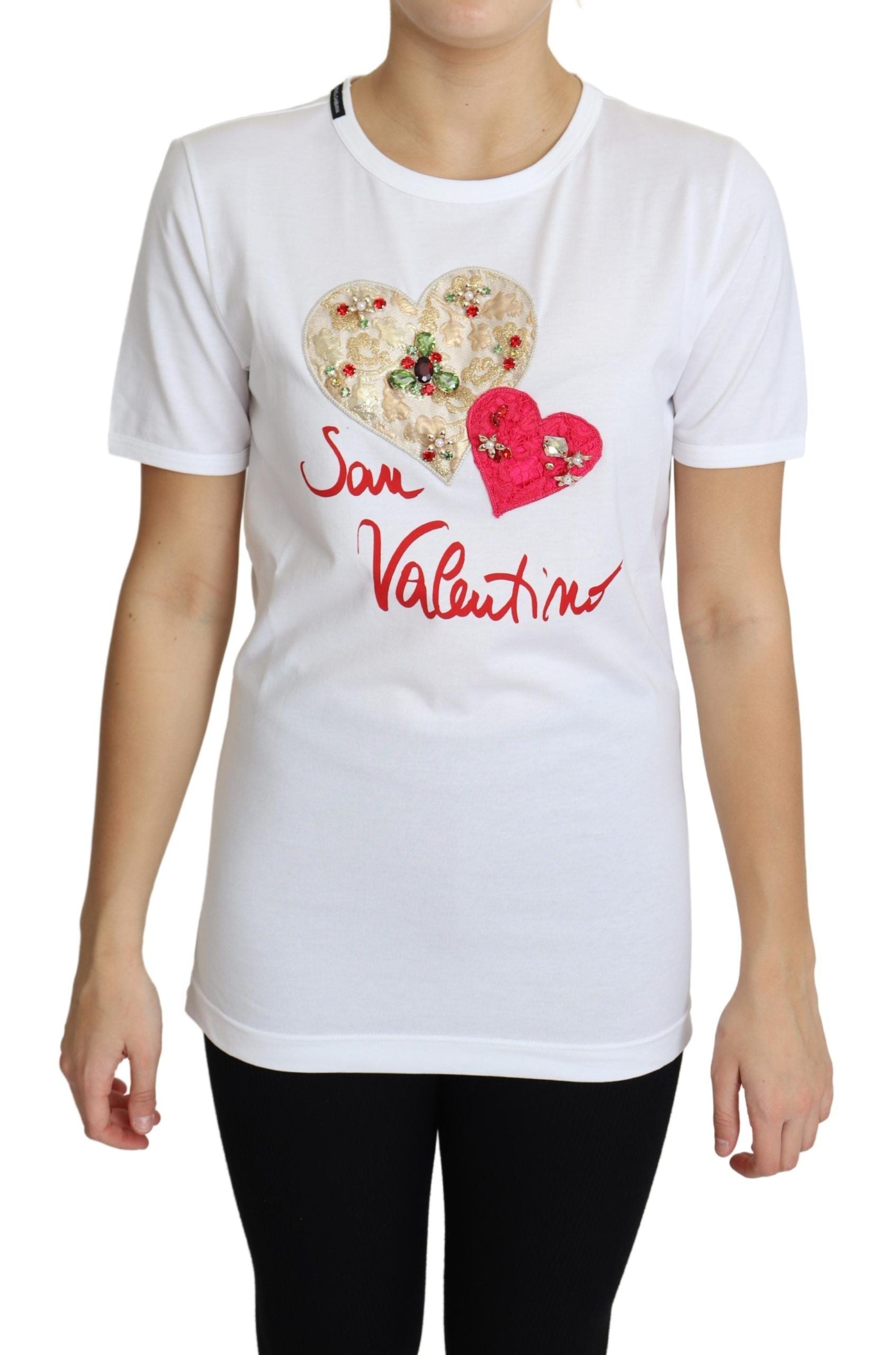 T-shirt Dolce & Gabbana avec cristaux blancs