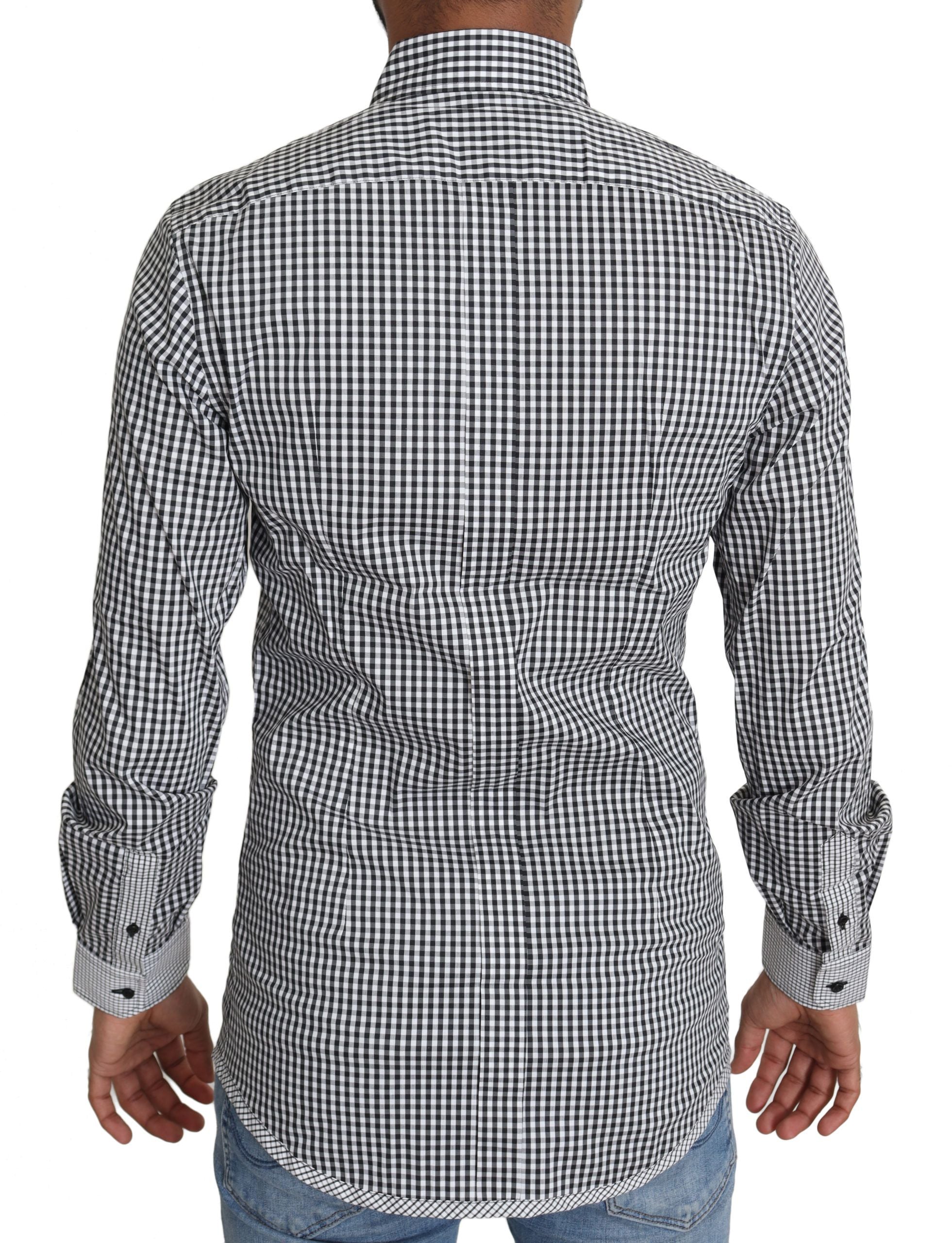 Chemise Dolce & Gabbana à carreaux noire et blanche