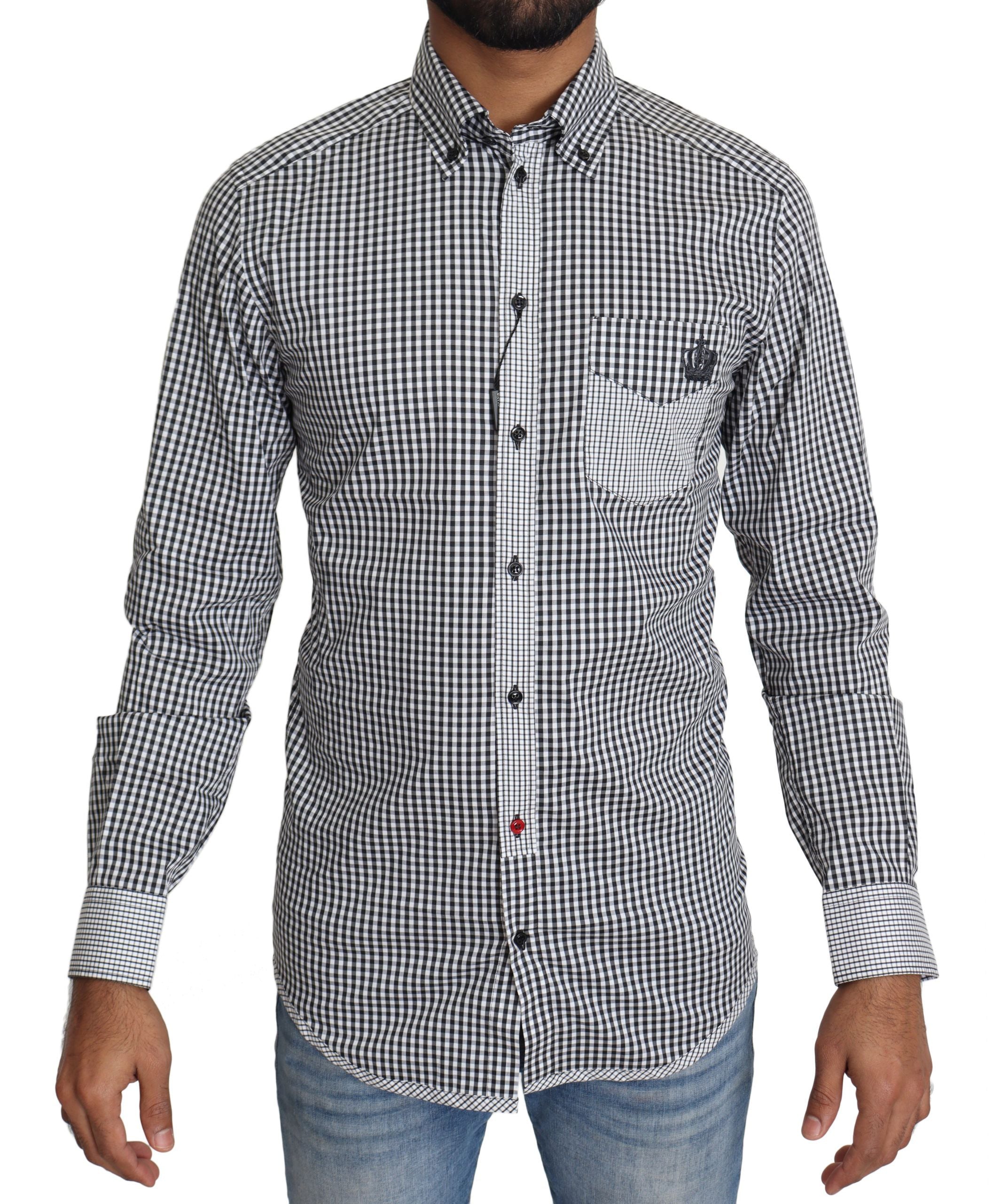 Chemise Dolce & Gabbana à carreaux noire et blanche