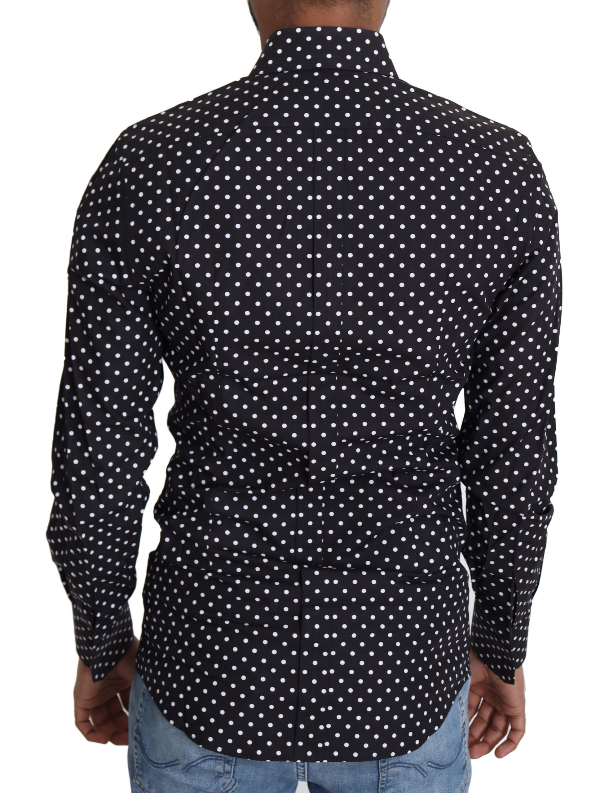 Chemise Dolce & Gabbana à pois noirs et blancs