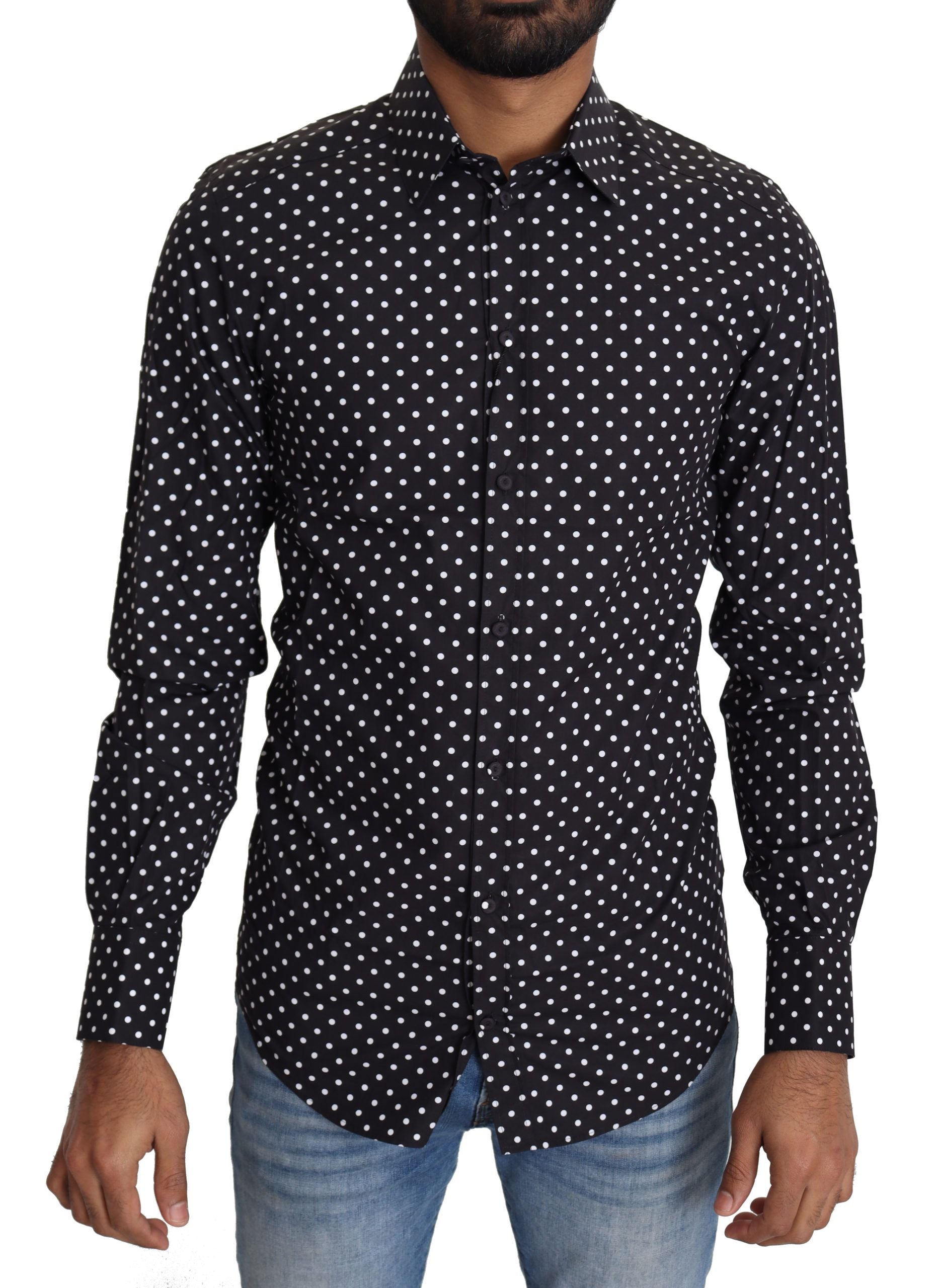 Chemise Dolce & Gabbana à pois noirs et blancs