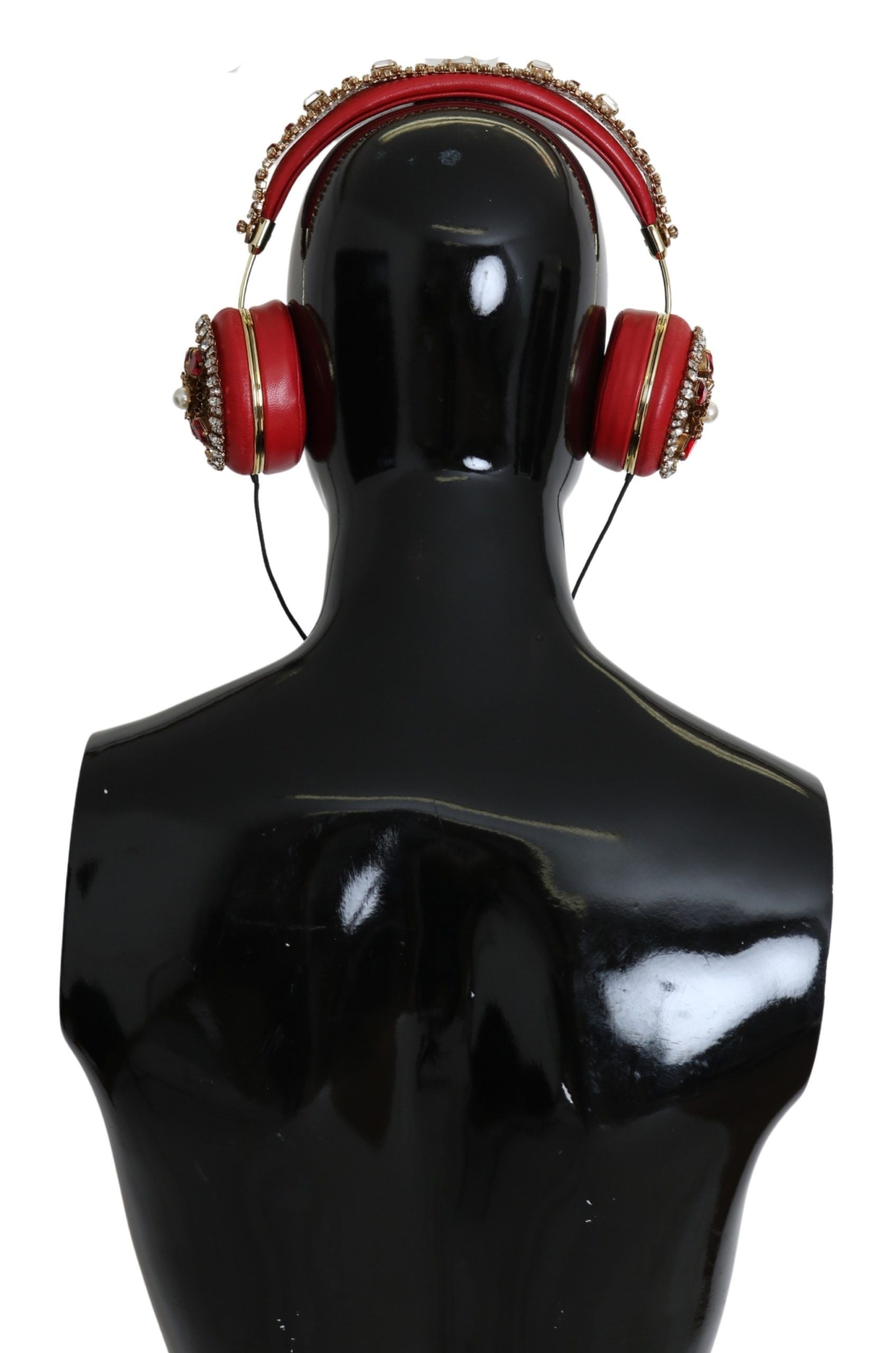 Casque Dolce & Gabbana en cuir rouge