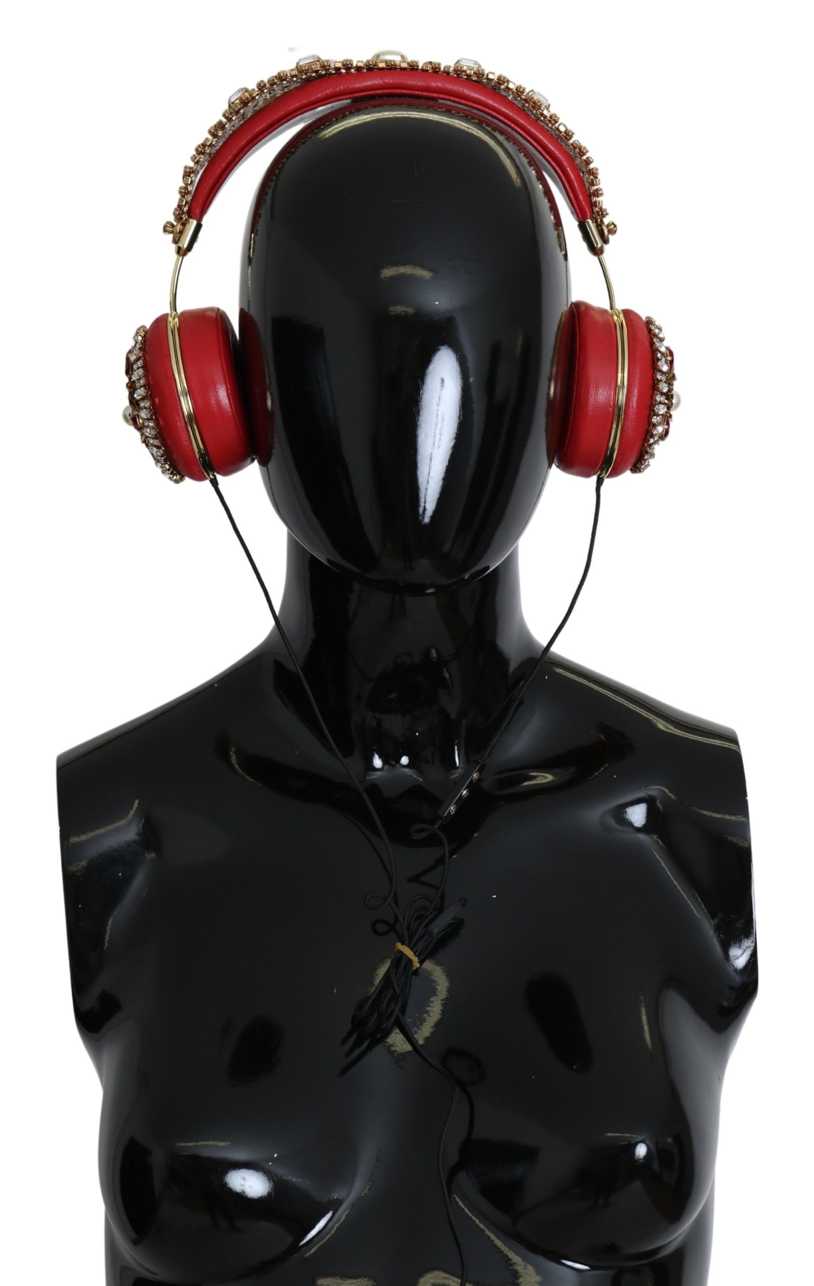 Casque Dolce & Gabbana en cuir rouge