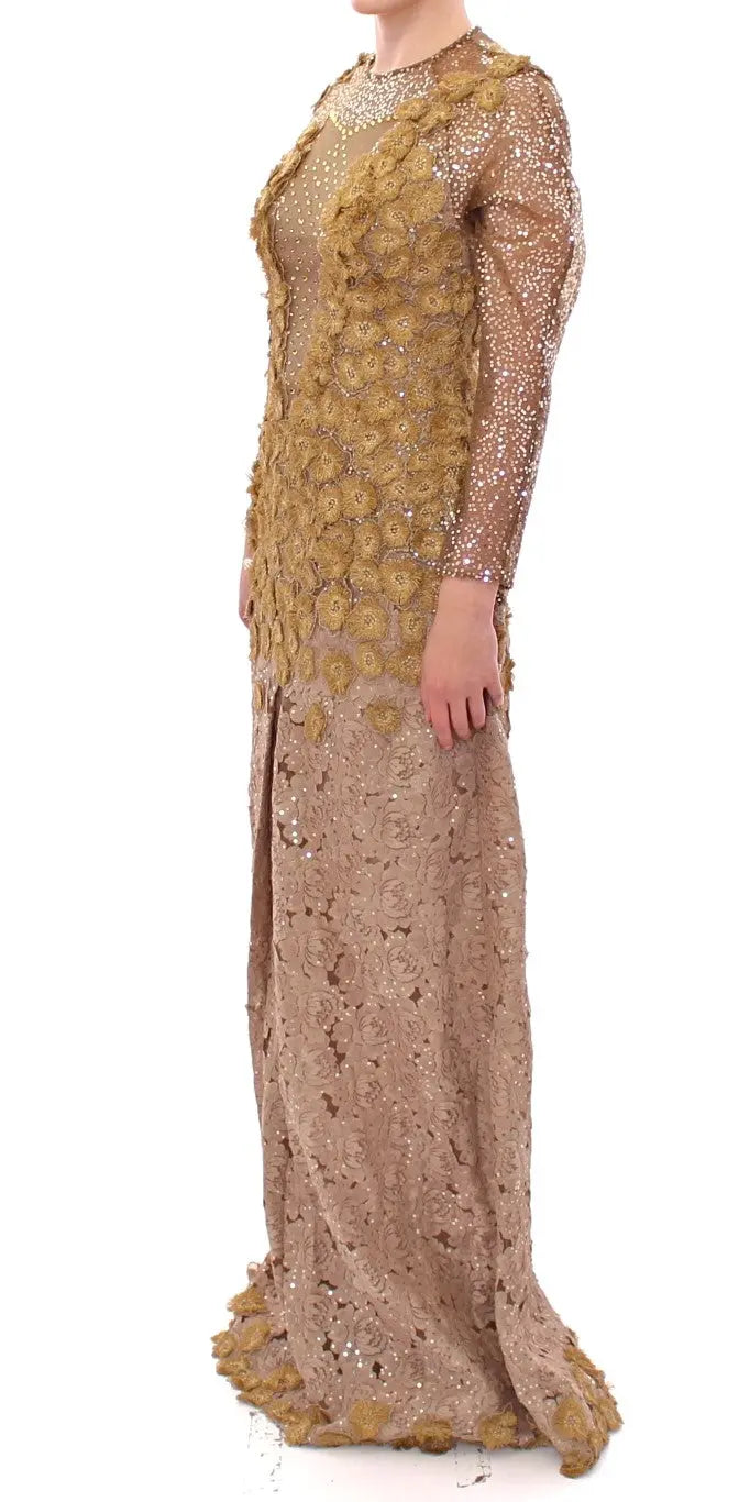 Robe longue Lanre Da Silva Ajayi dorée Lanre Da Silva Ajayi
