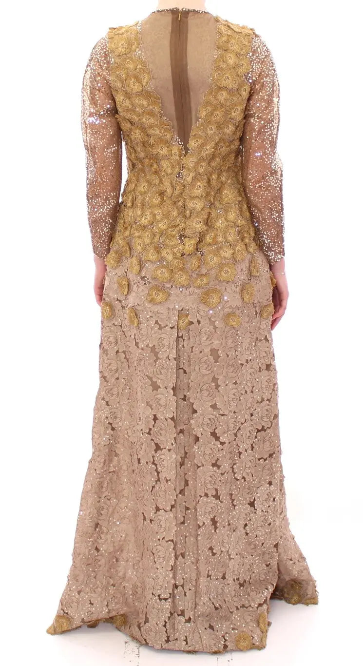 Robe longue Lanre Da Silva Ajayi dorée Lanre Da Silva Ajayi