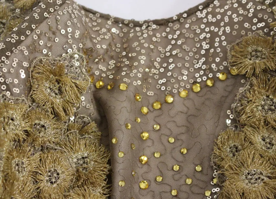 Robe longue Lanre Da Silva Ajayi dorée Lanre Da Silva Ajayi