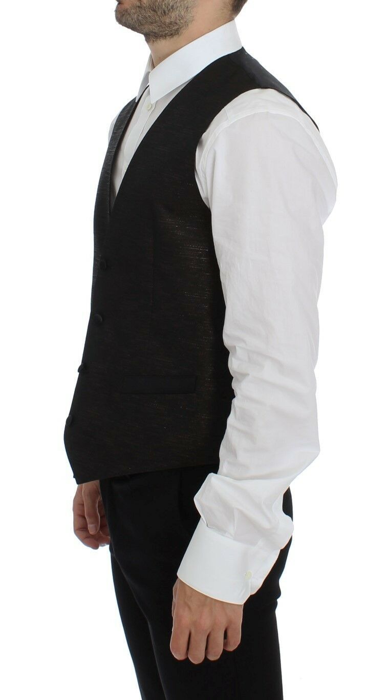 Gilet Dolce & Gabbana logo marron noir