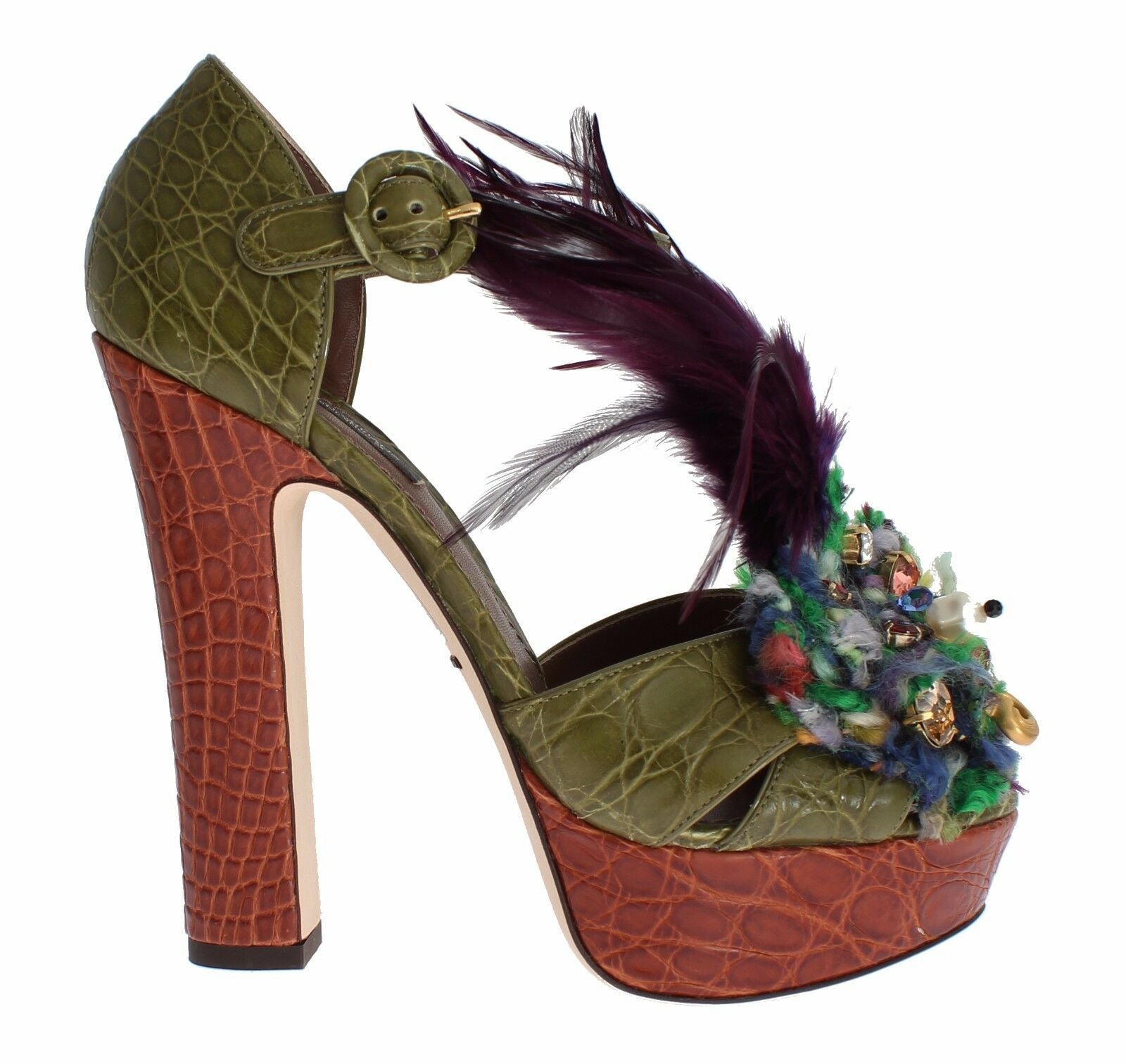 Sandales Dolce & Gabbana multicolores vertes