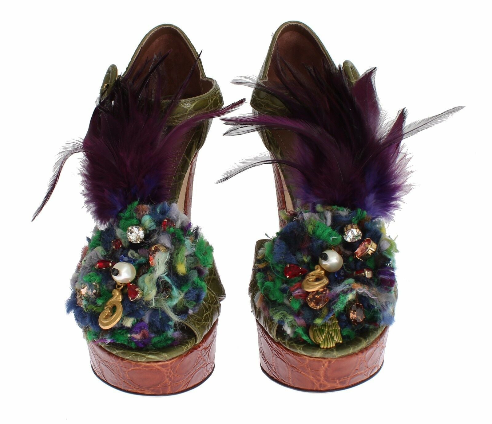 Sandales Dolce & Gabbana multicolores vertes
