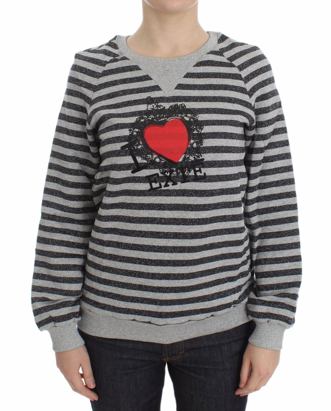 Pull EXTE Crew-neck gris rayé