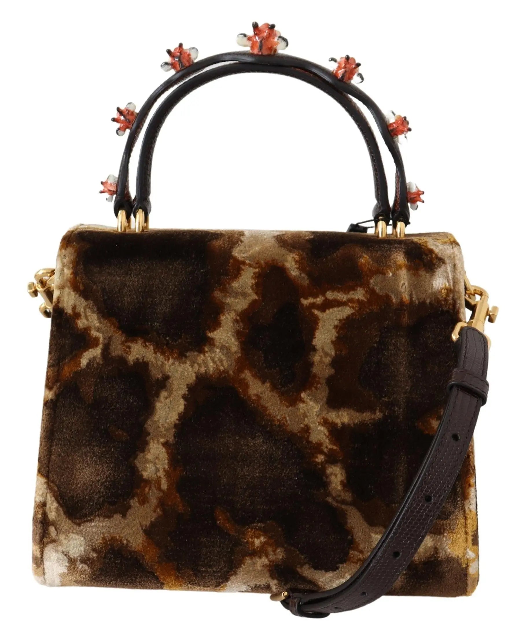 Sac bandoulière Dolce & Gabbana WELCOME brown giraffe Dolce & Gabbana