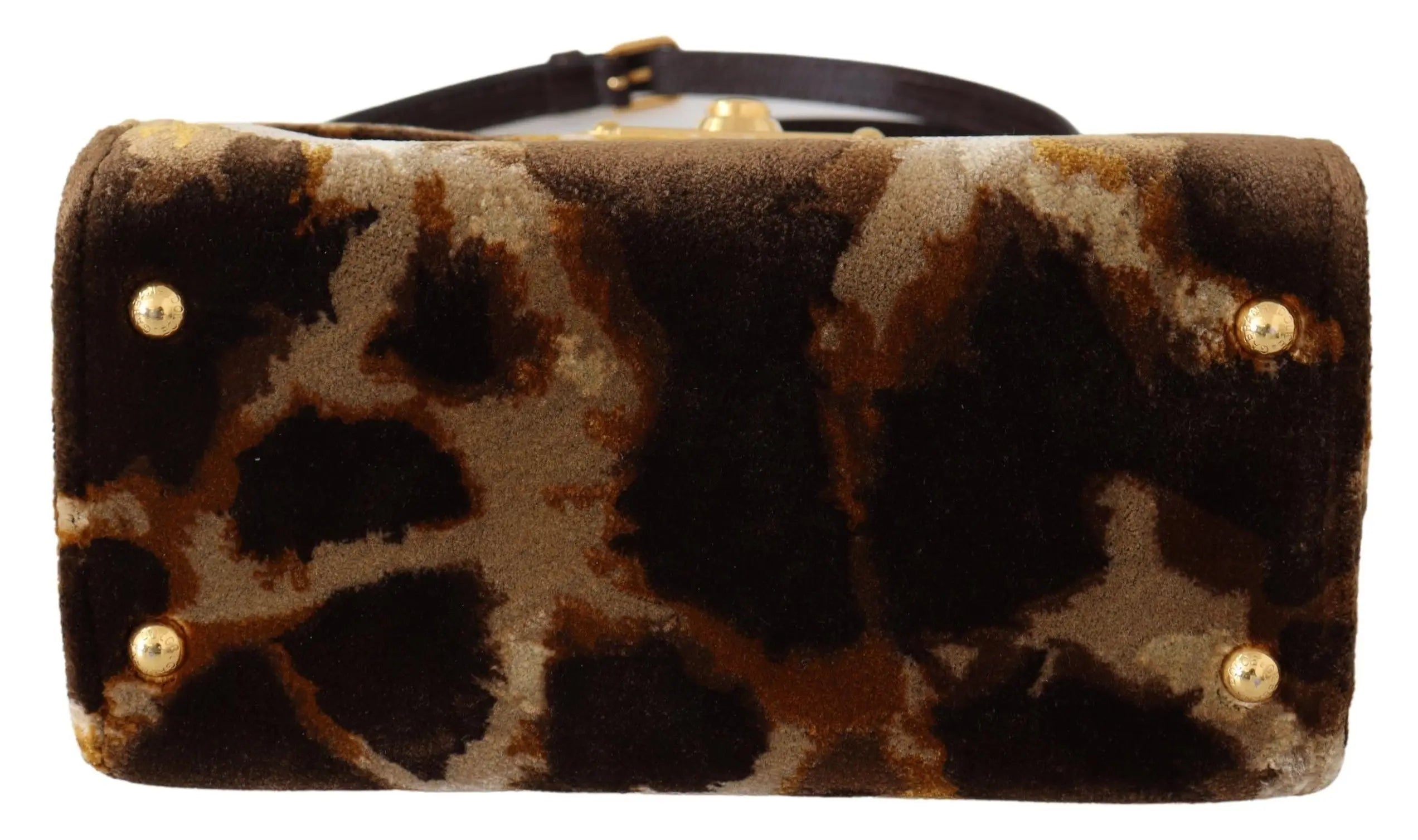 Sac bandoulière Dolce & Gabbana WELCOME brown giraffe Dolce & Gabbana