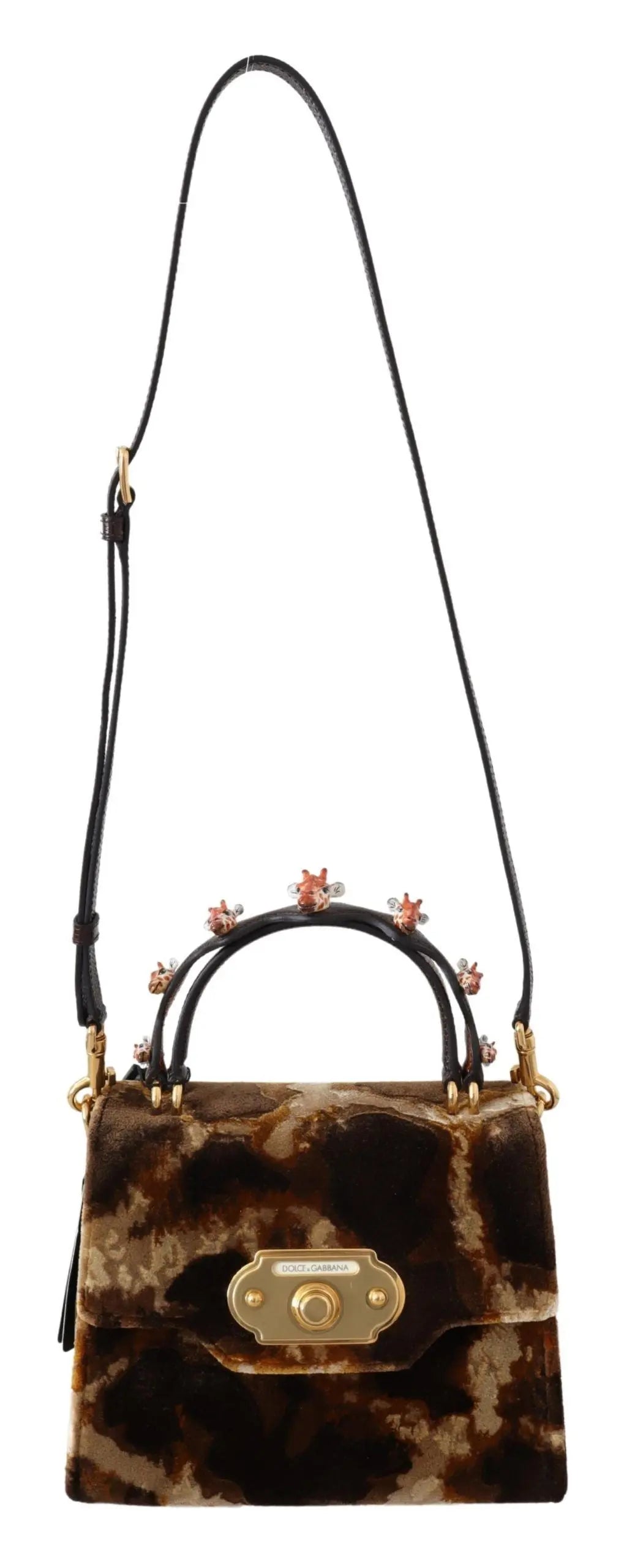 Sac bandoulière Dolce & Gabbana WELCOME brown giraffe Dolce & Gabbana